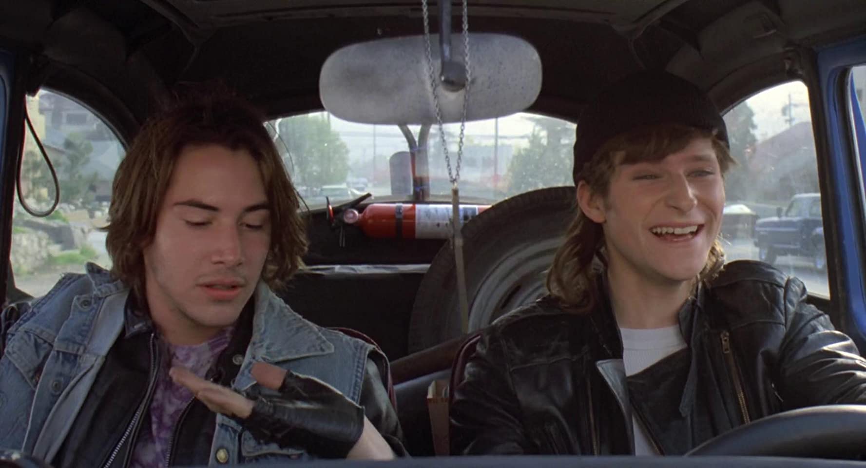 In River's Edge (1986), Crispin Glover tells Keanu Reeves to "keep your