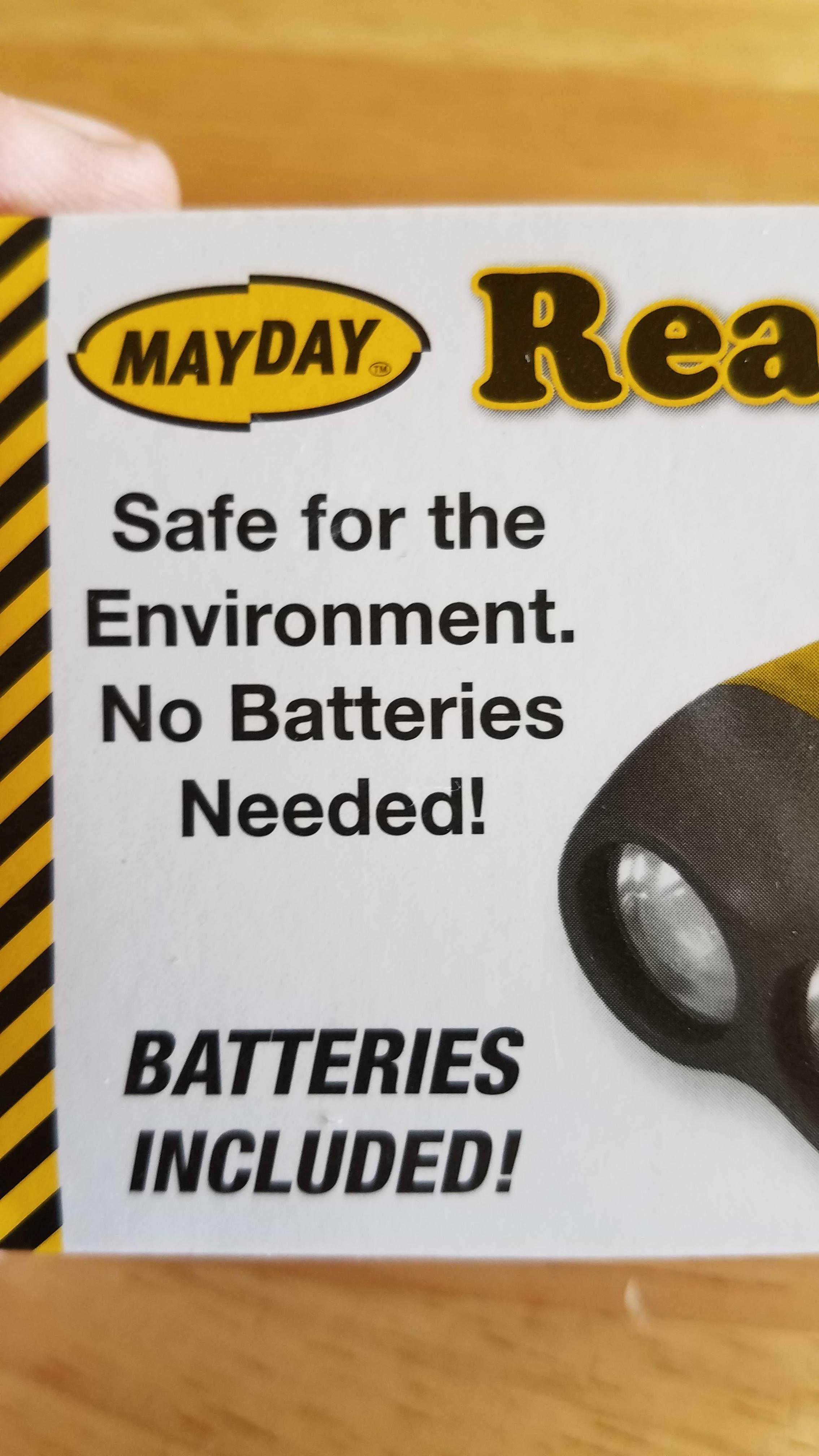 Doesn't need batteries. But needs batteries r/CrappyDesign
