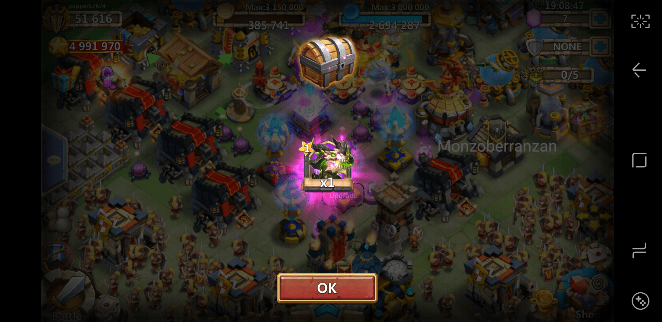 I GOT HIM FROM THUNDER GODS GIFT I'M FREAKING OUT CastleClash