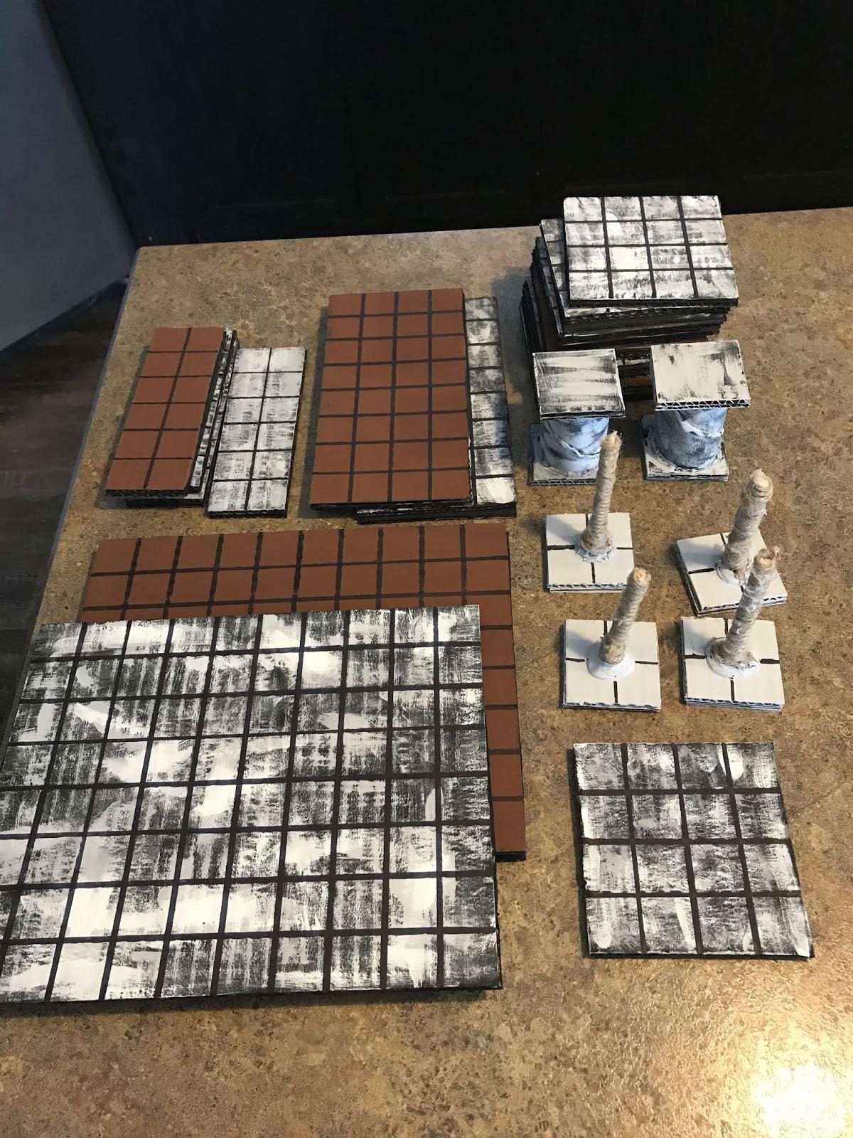 Cardboard Modular Dungeon Tiles r/DnDIY