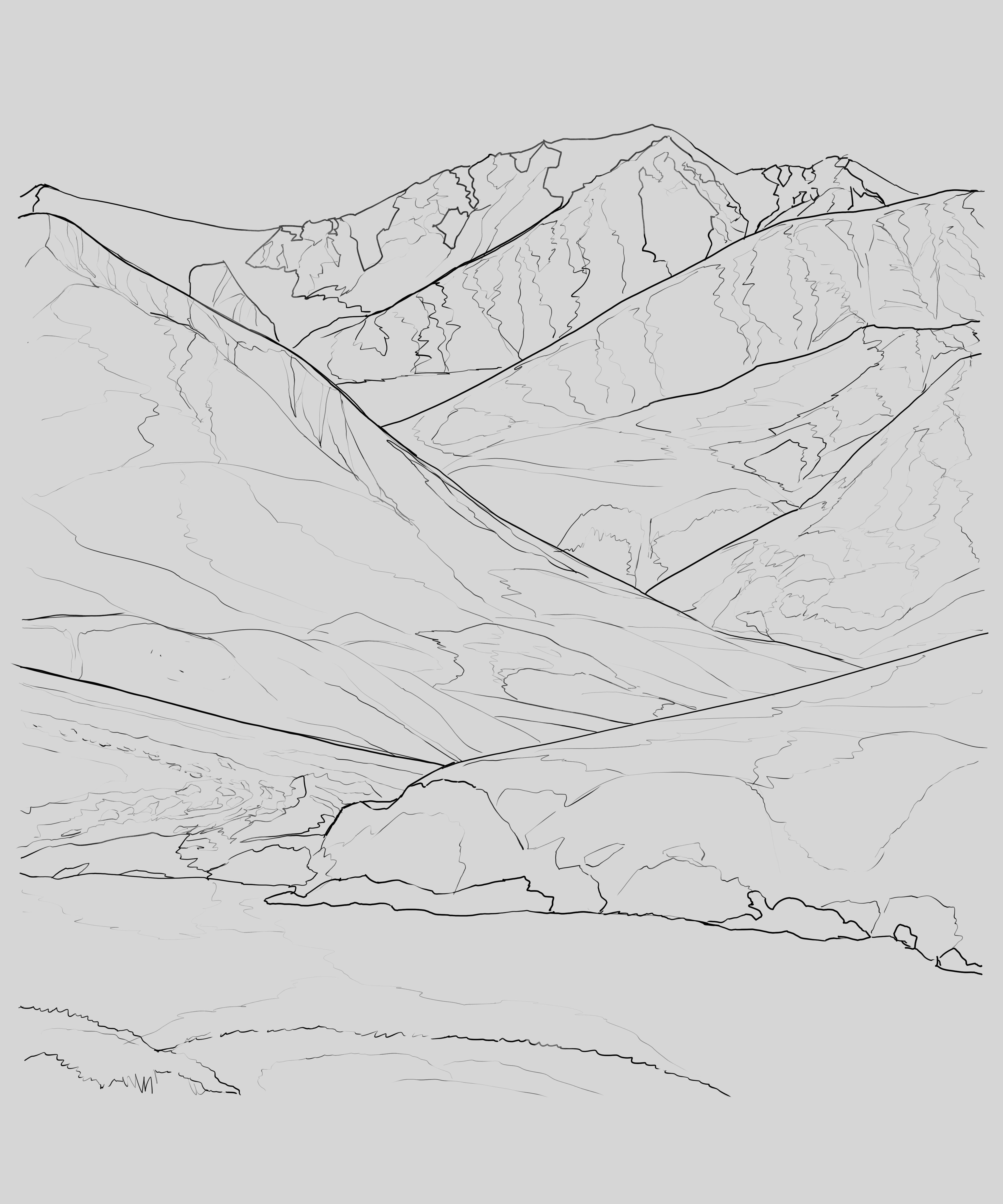Mountain Valley hopefully the shapes are easy to read r/drawing