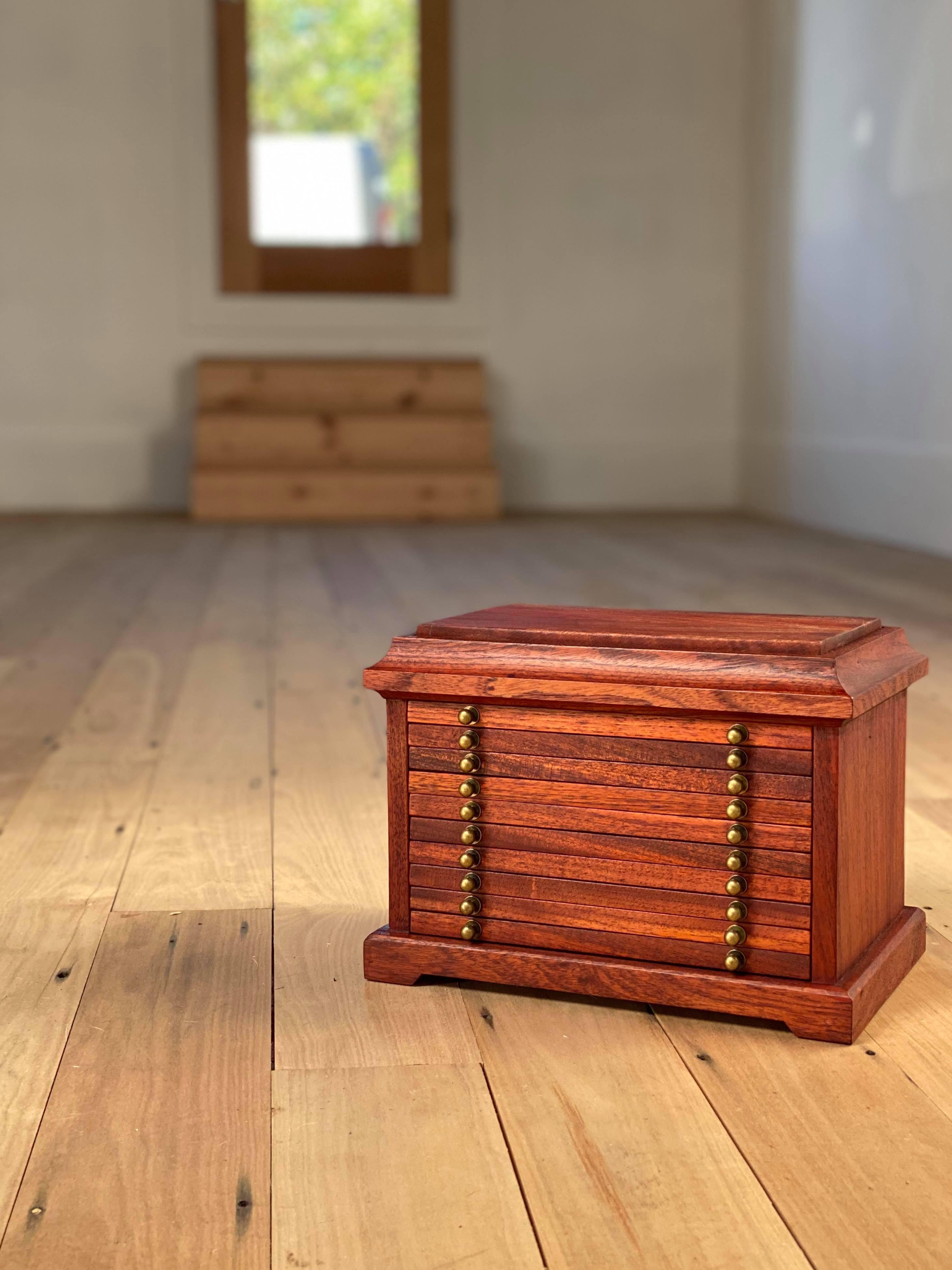Red cedar coin made from slab to Shellac and bees wax