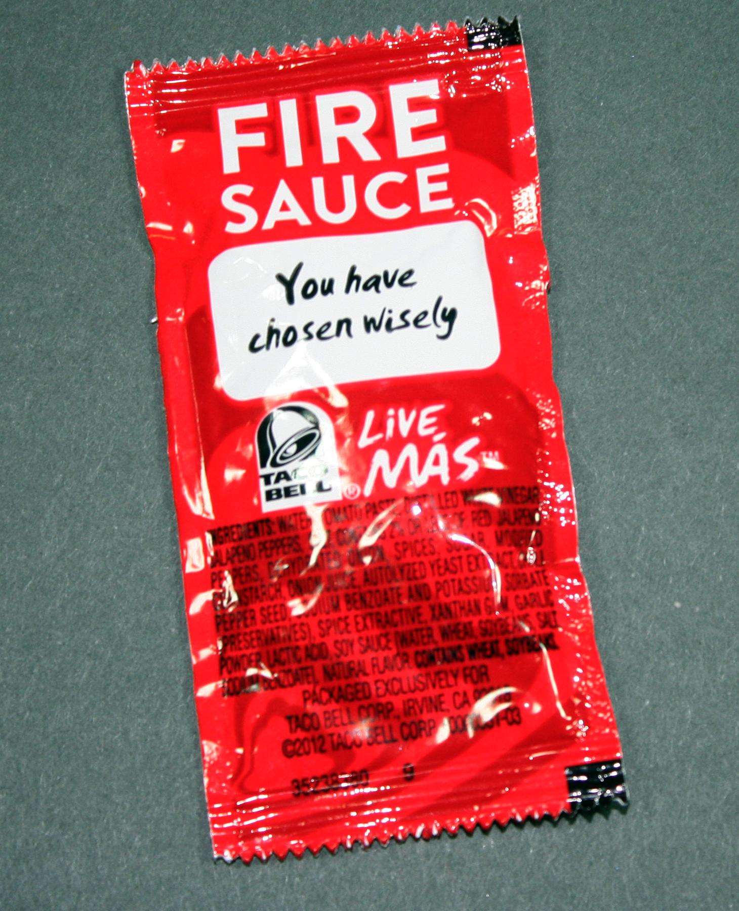 Fire sauce is best sauce 🔥🔥 r/tacobell
