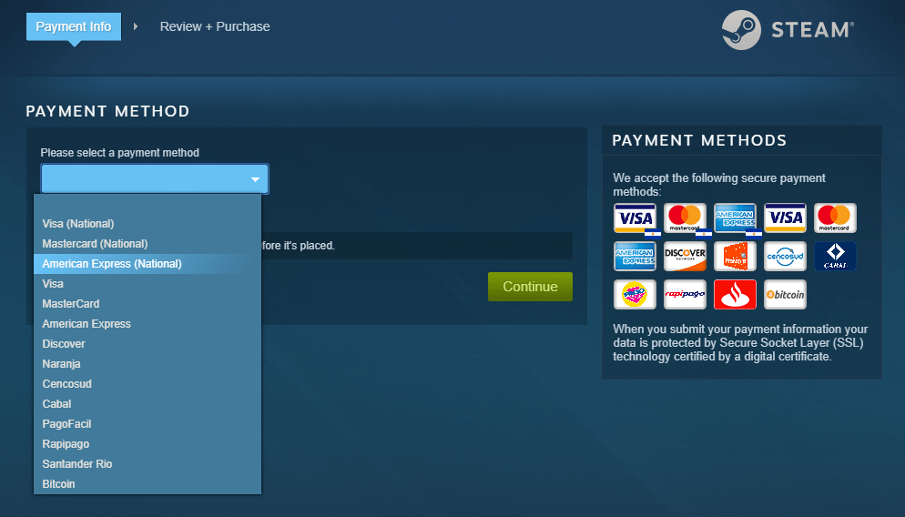 Steam Paypal