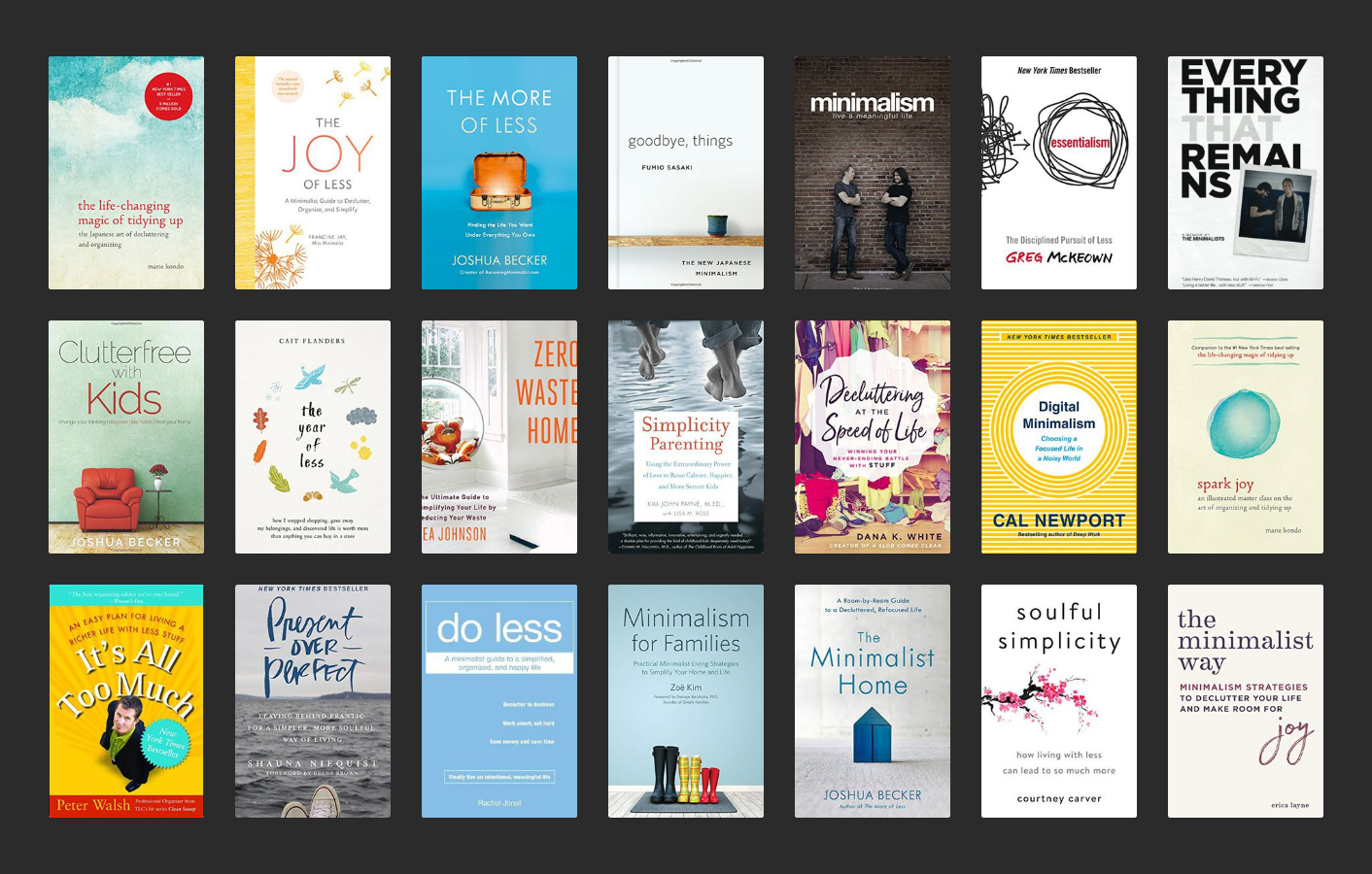 Best Books on Minimalism (see comments for the list) r/simpleliving
