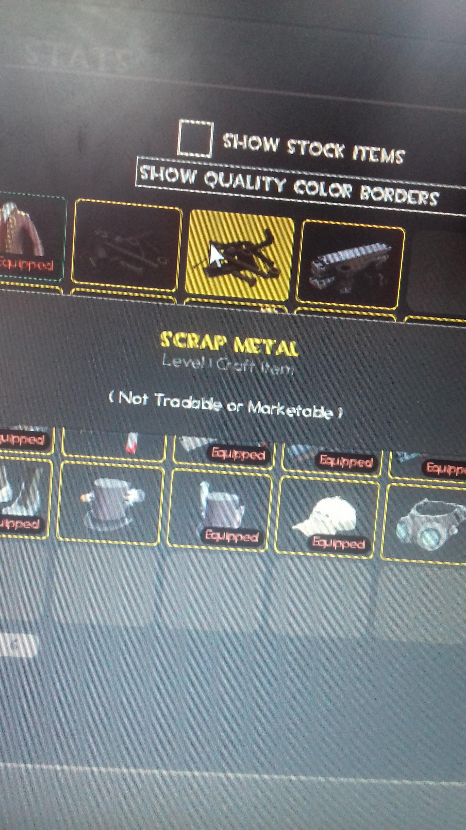 Okay so, 2 scrap and one reclaimed. How comes these aren't tradable