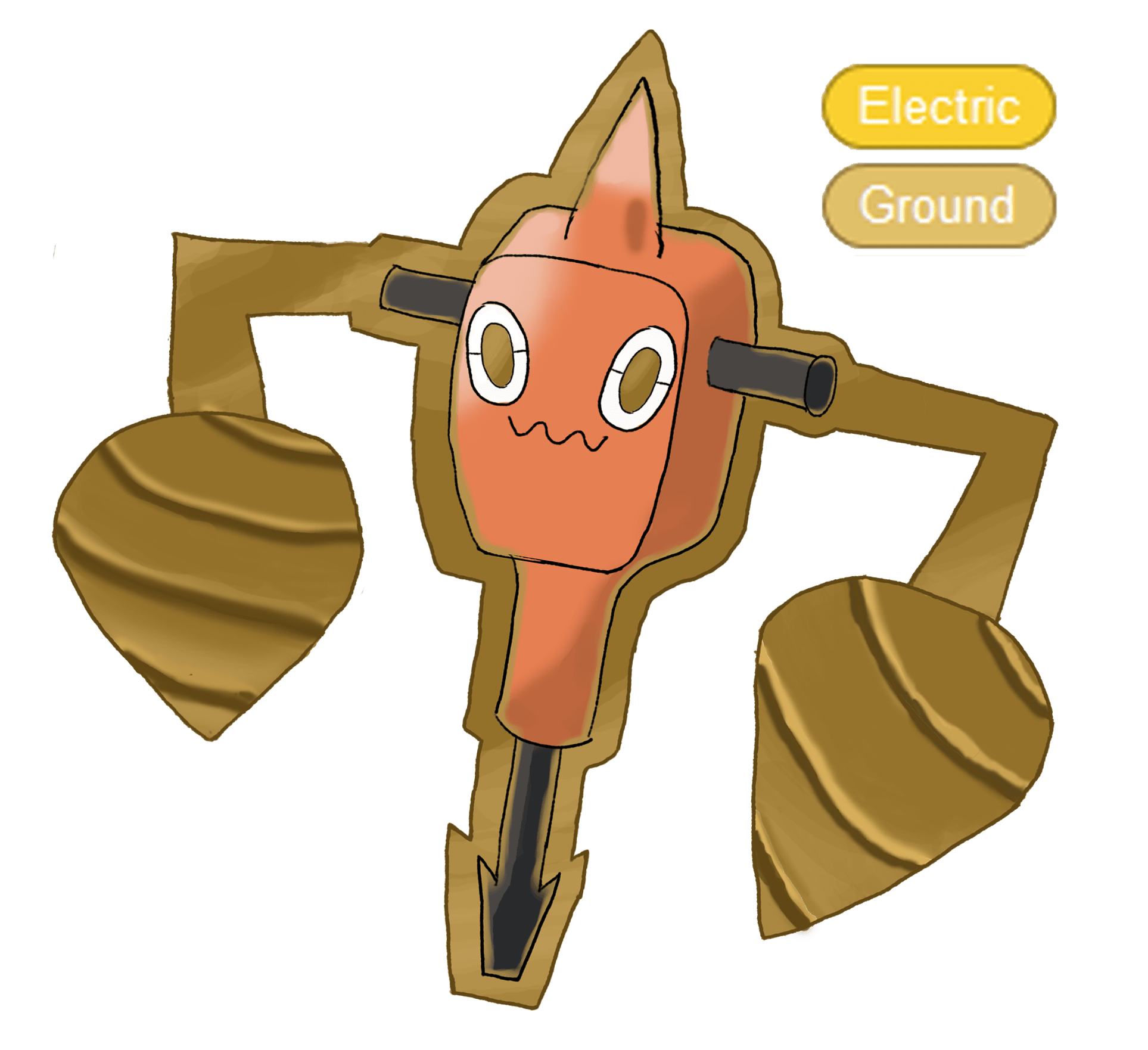 [OC] Jack Rotom (Electric/Ground) concept pokemon