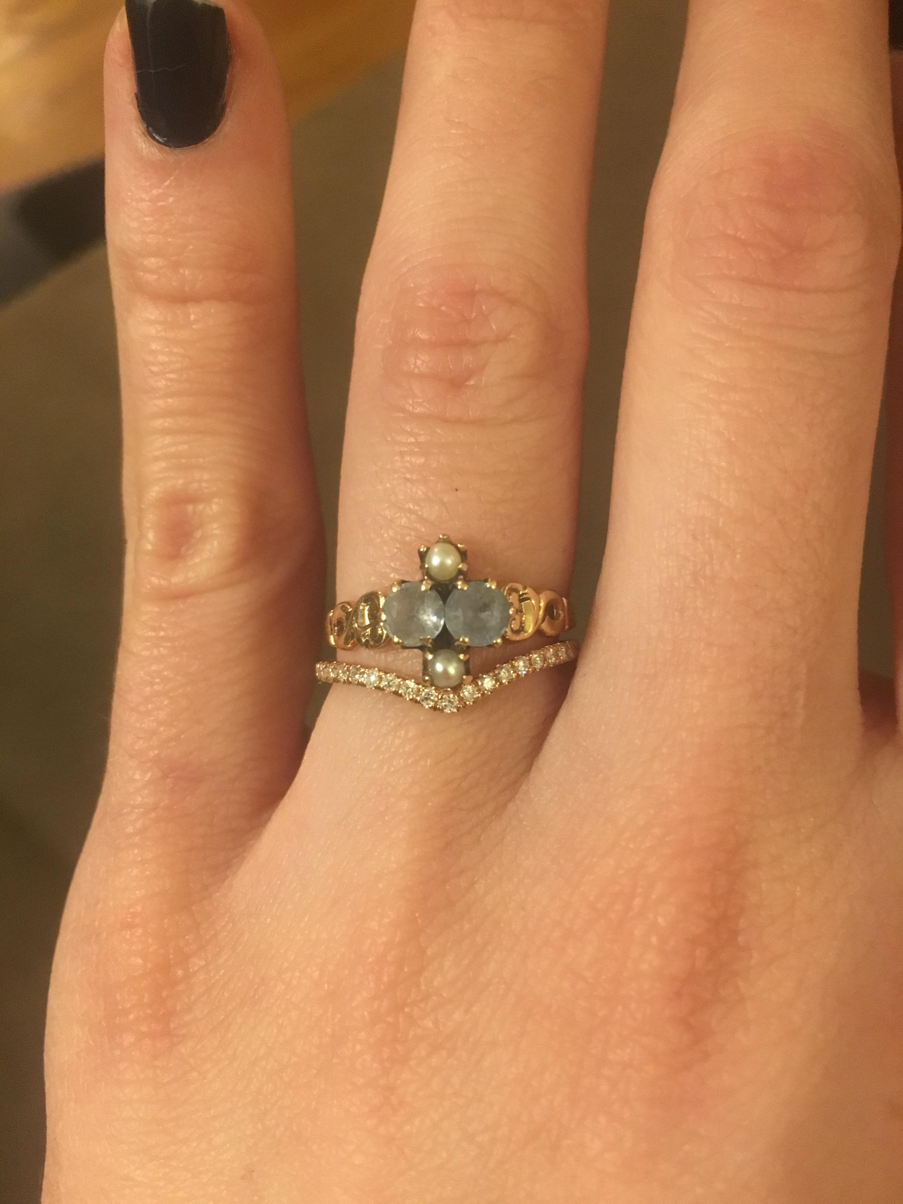 My wedding band came in! So tempted to just wear it all the time r