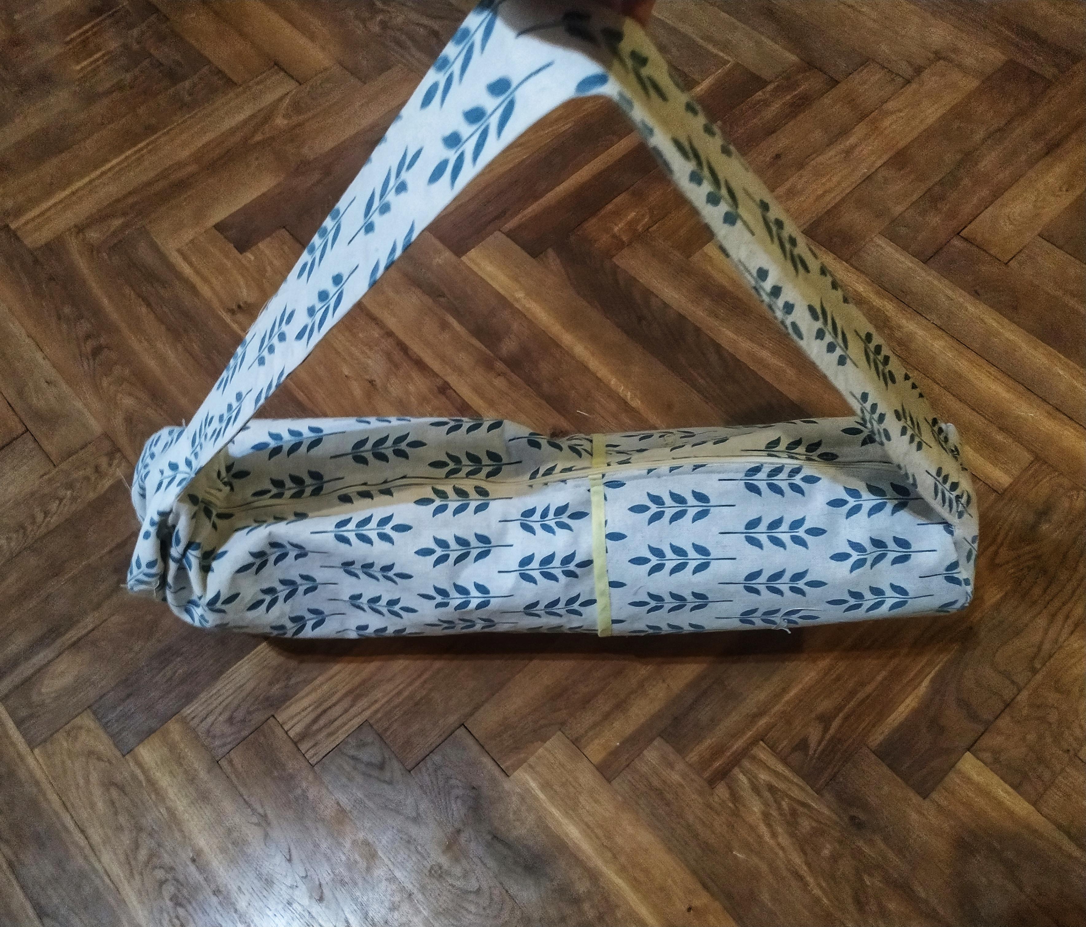 Yoga mat bag. My 4th project, took forever, absolutely worth it. r/sewing