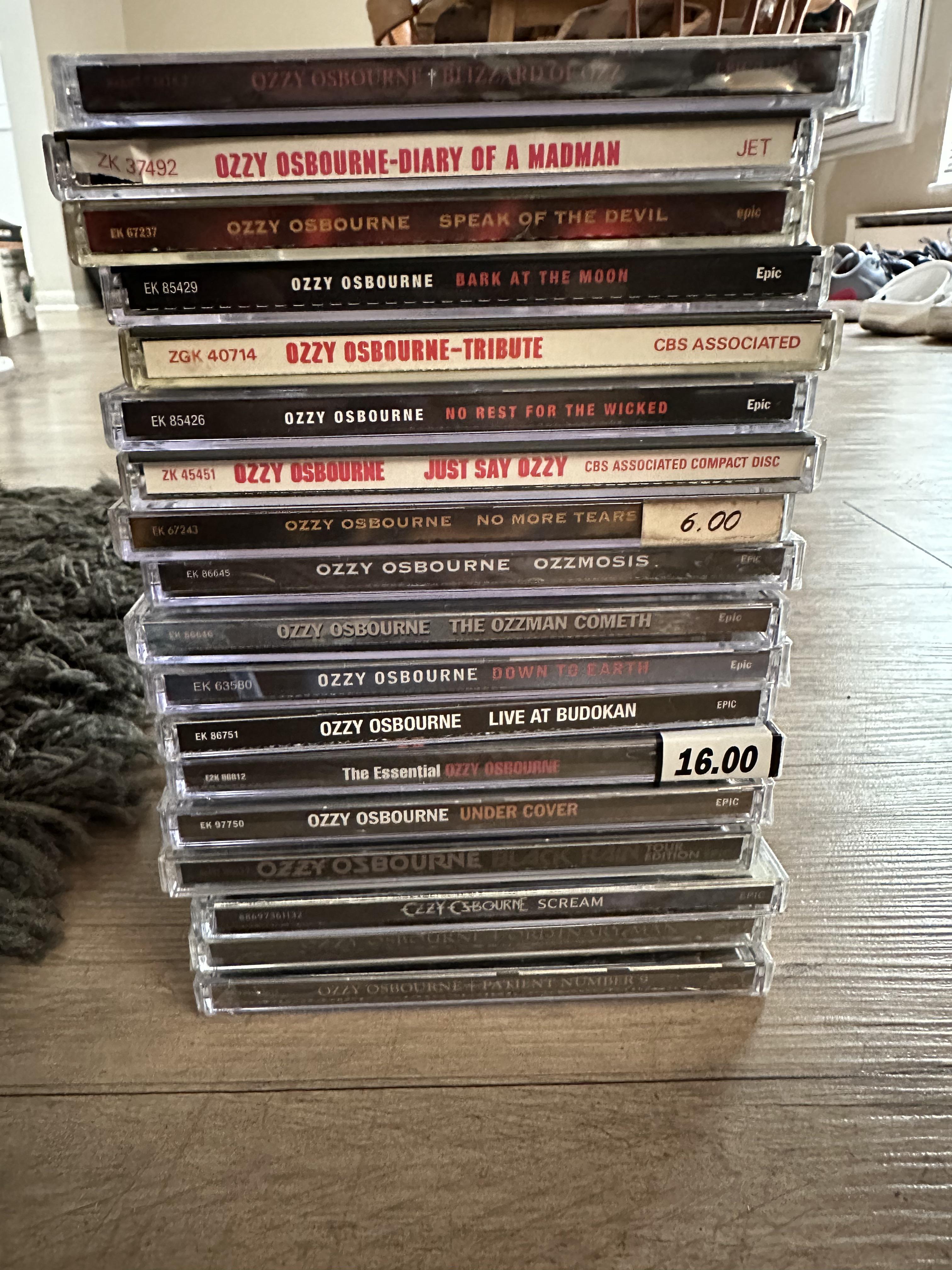 I never buy CDs anymore. However, I’m on a mission to find every Ozzy
