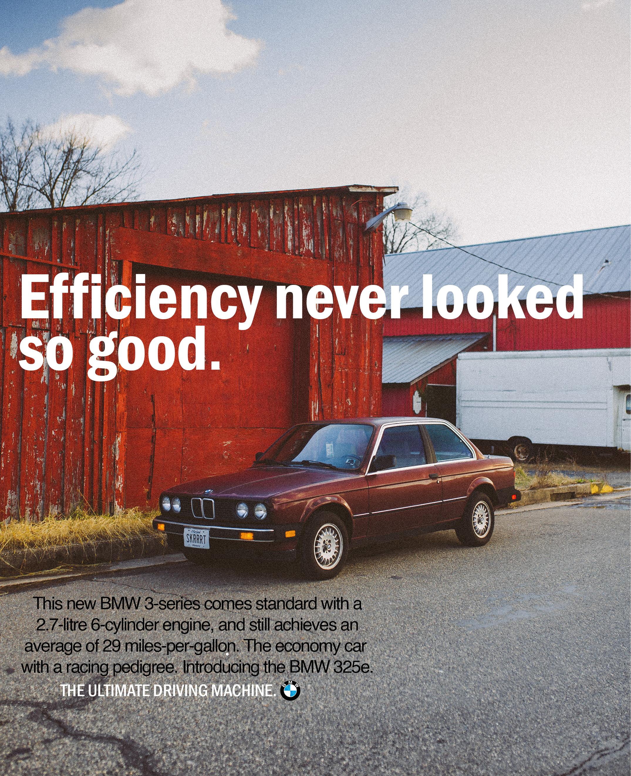 recreated a BMW advertisement using my E30. r/BMW