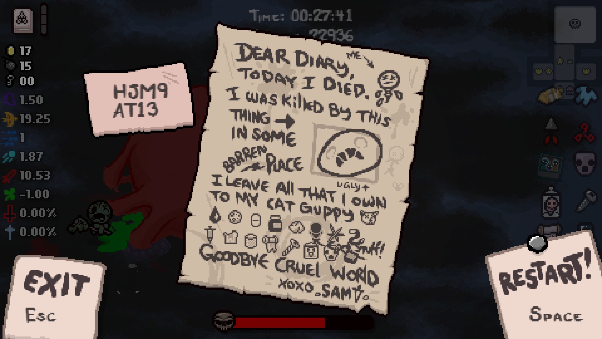 The most broken run I've ever got. Soy milk+Ipecac+Dr. Fetus = Disaster