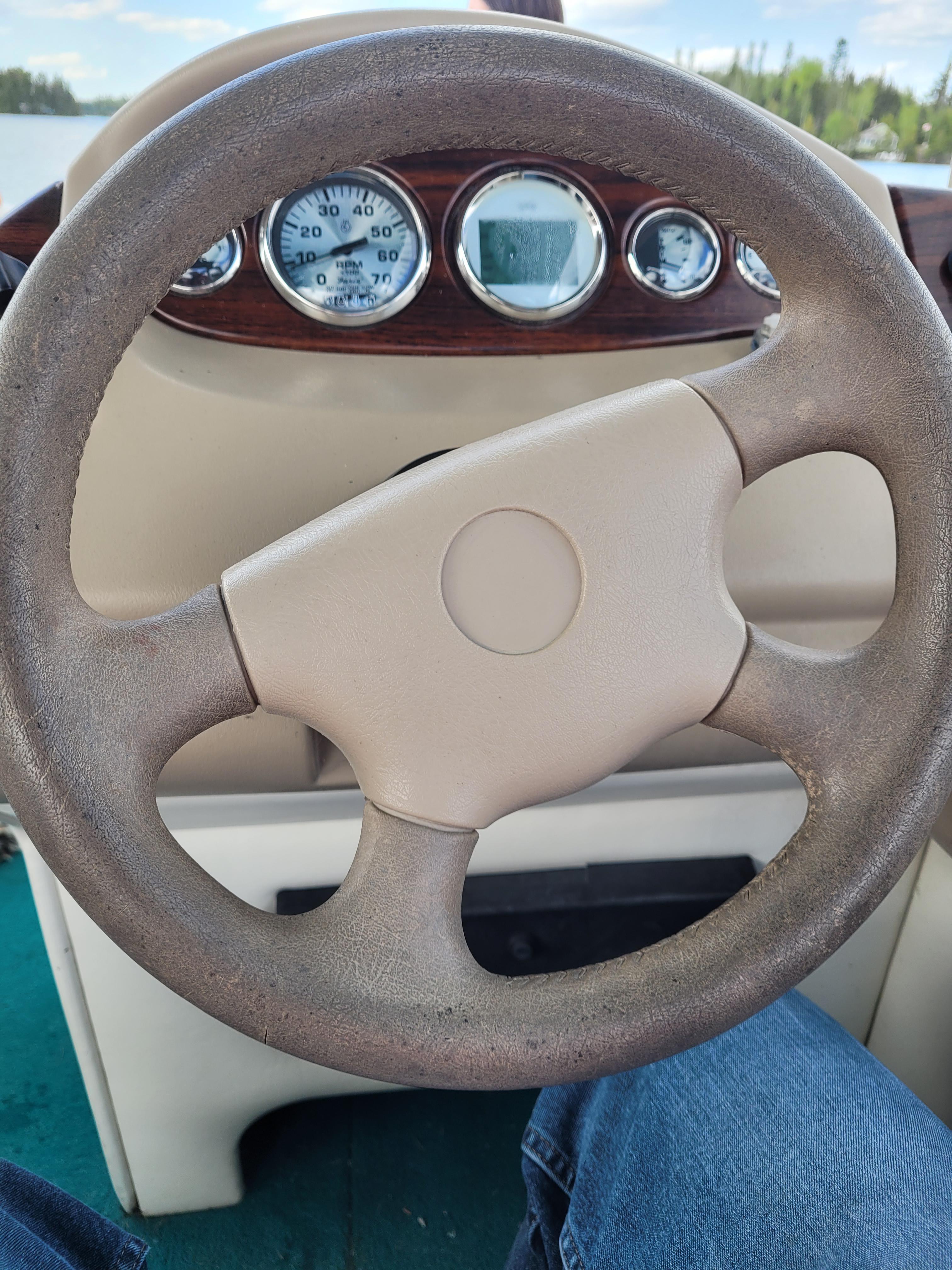 Any ideas on how to clean the grime off of this steering wheel? r/boating