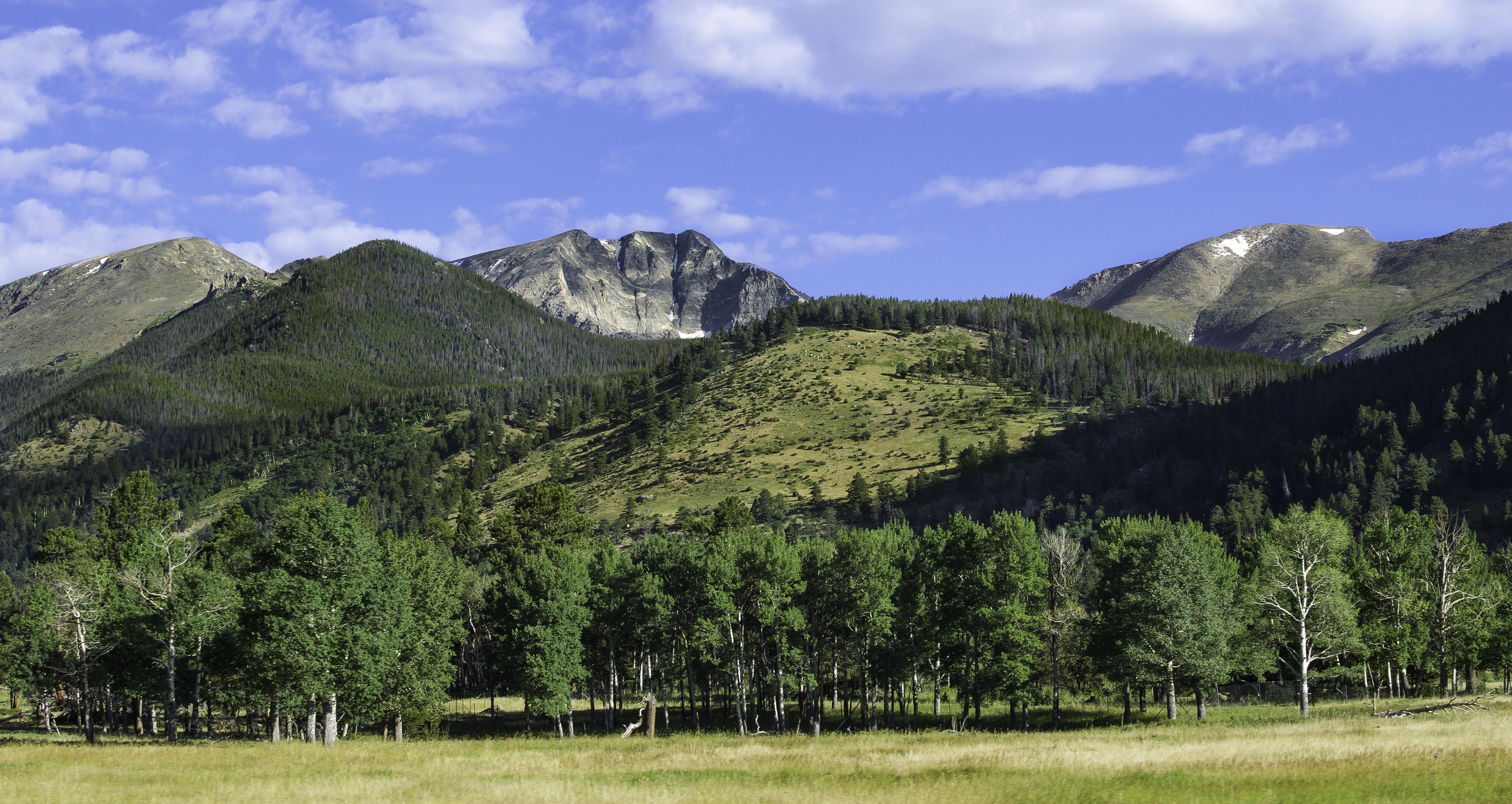 Montane grasslands up to alpine peaks Rocky Mountain NP, Colorado [OC