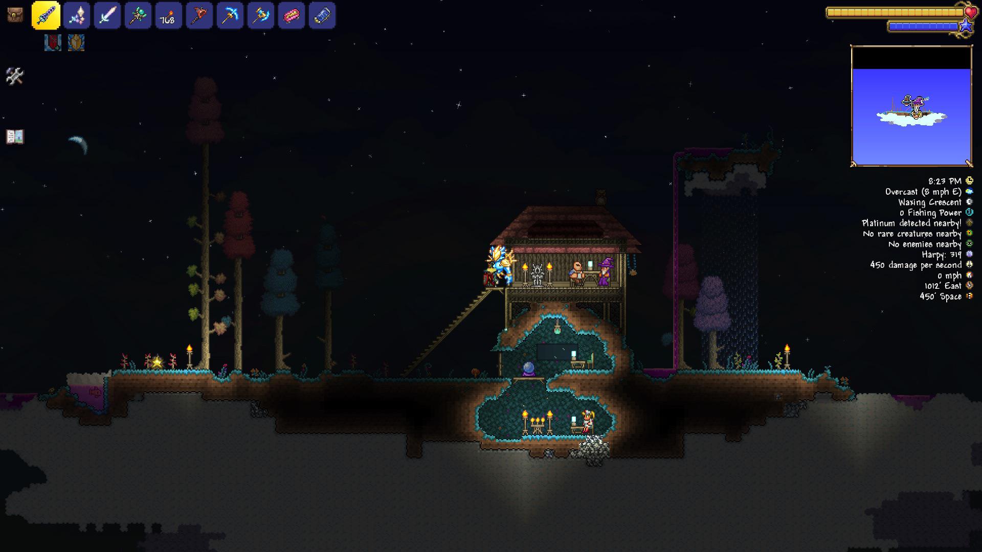 Just finished my Hallowed biome build ) Terraria