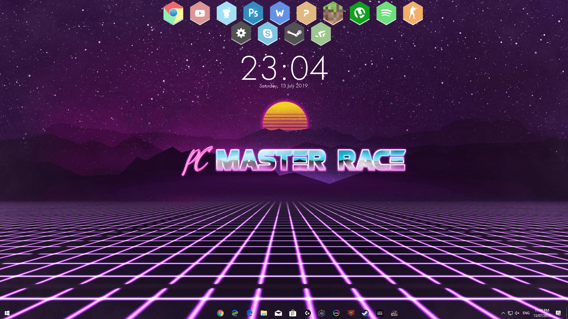 MY NEW DESKTOP - my first time playing around with rainmeter