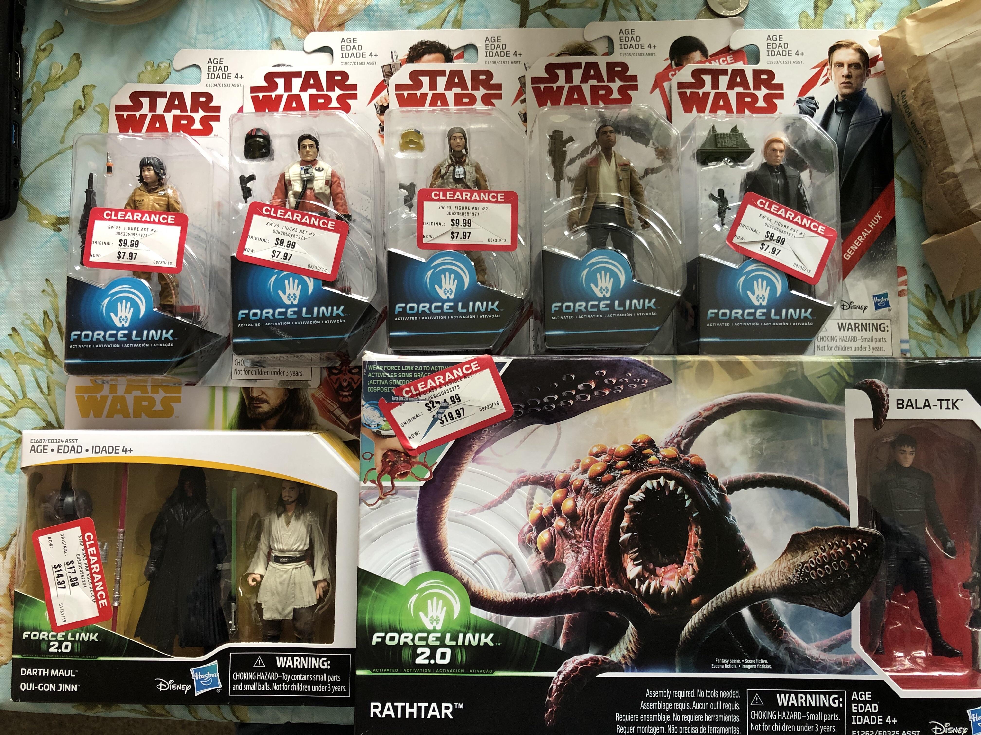 All these figures on super clearance for 18 total at Fred Meyer r