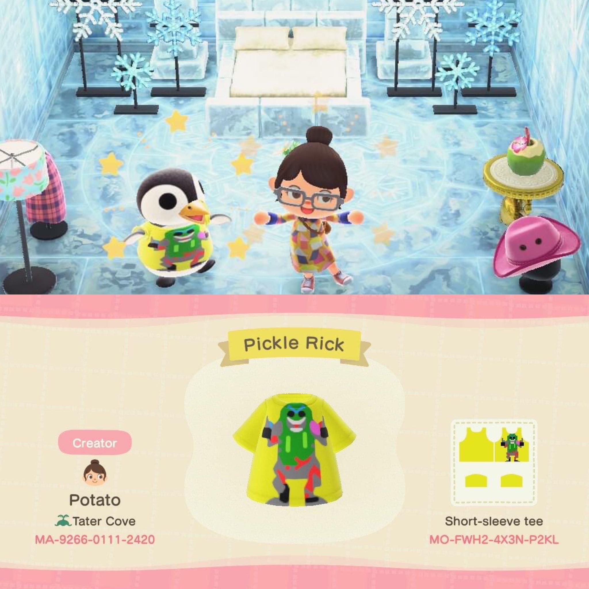 PICKLE RIIIICK! Made my first shirt and Aurora was rocking it today! 😂