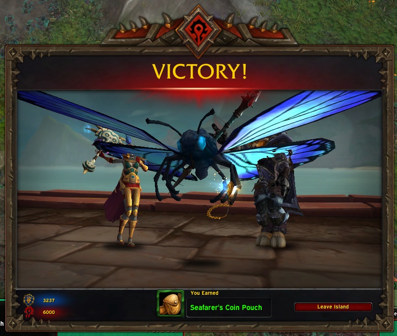 So the magic pet mirror works, too. Behold the mighty butterfly of war