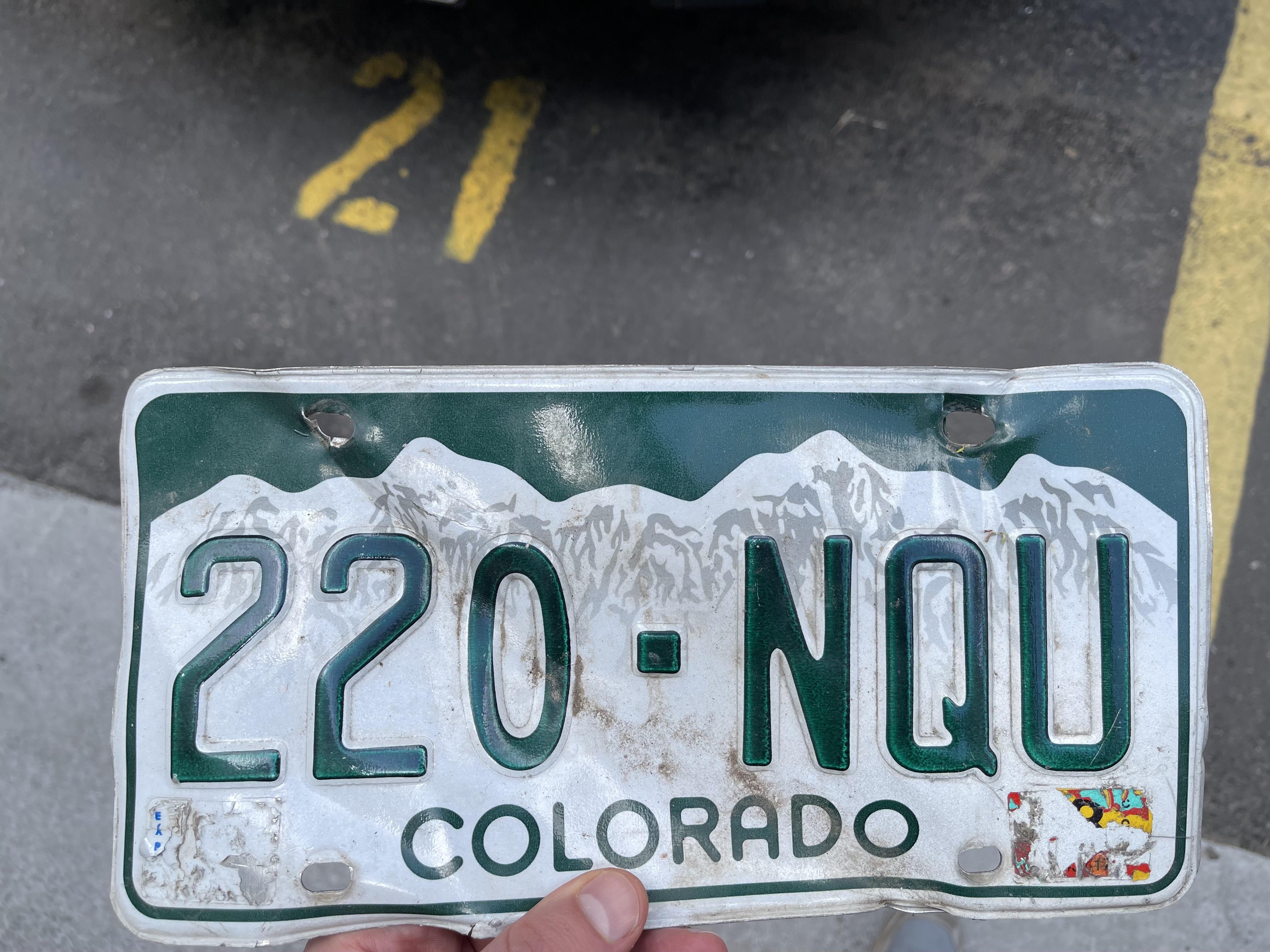 Is this your stolen license plate? r/Denver