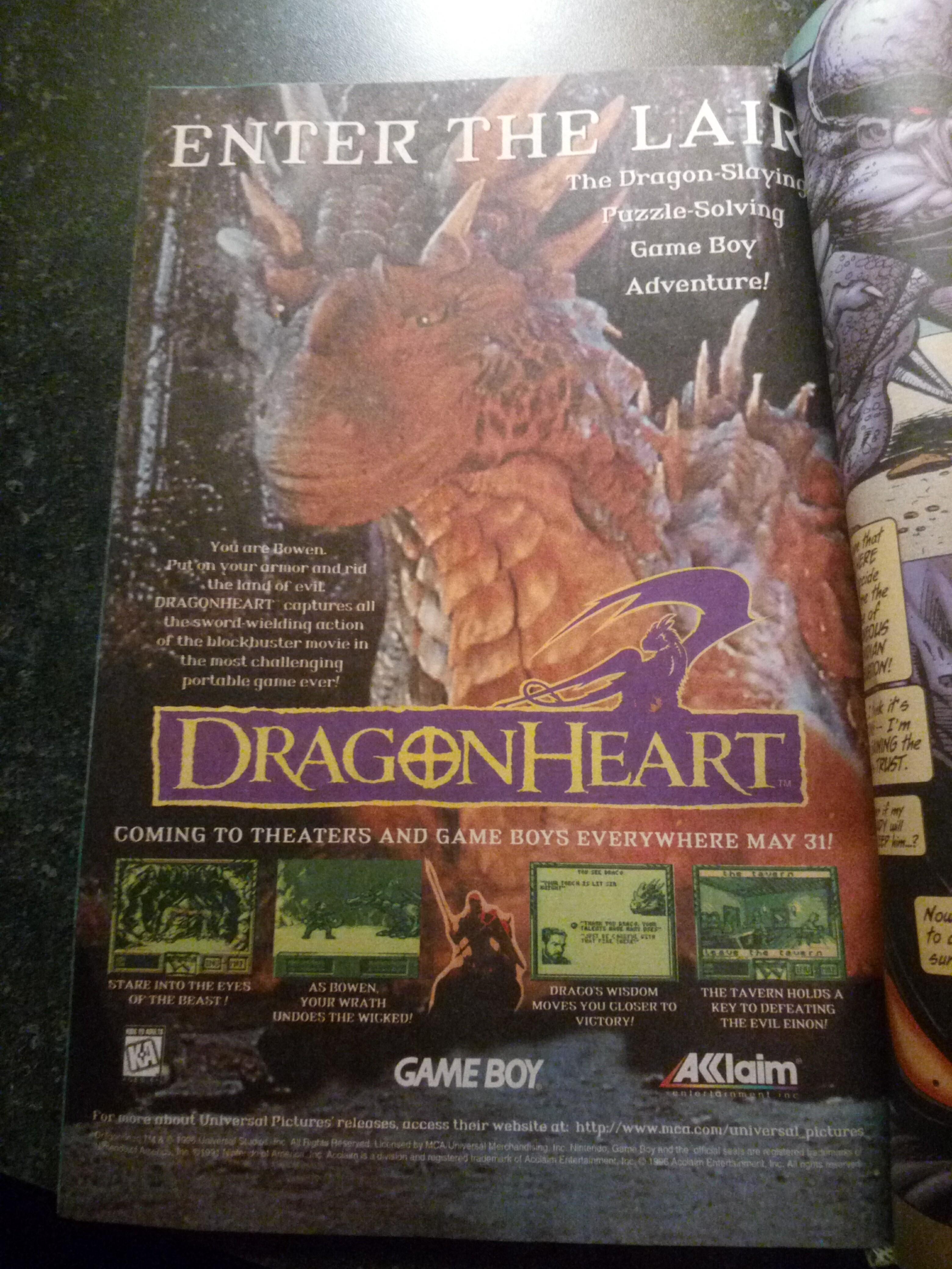 Found this DragonHeart ad in a 1996 comic book. Does