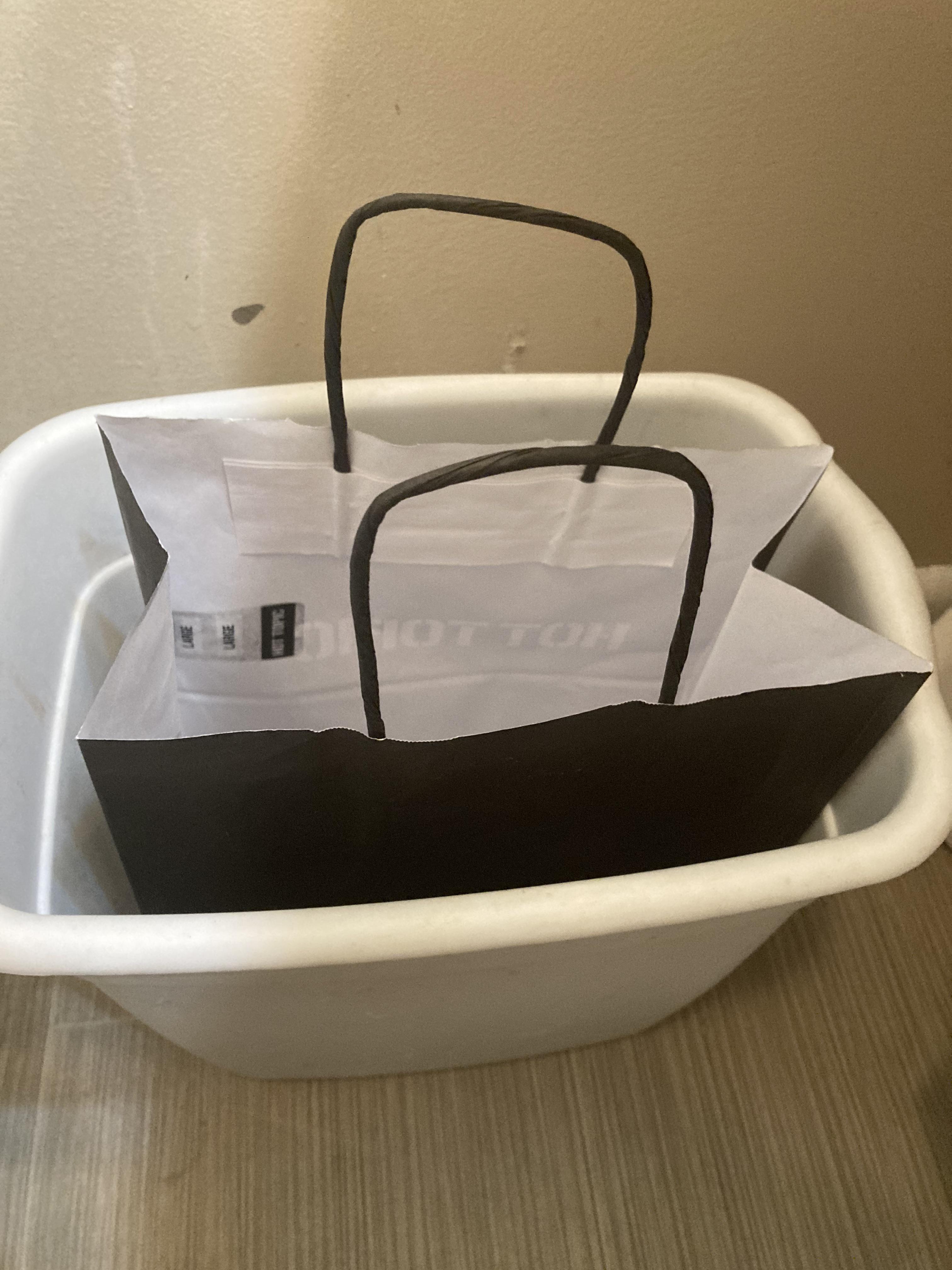 My little sisters tried to put a garbage bag in they tried r