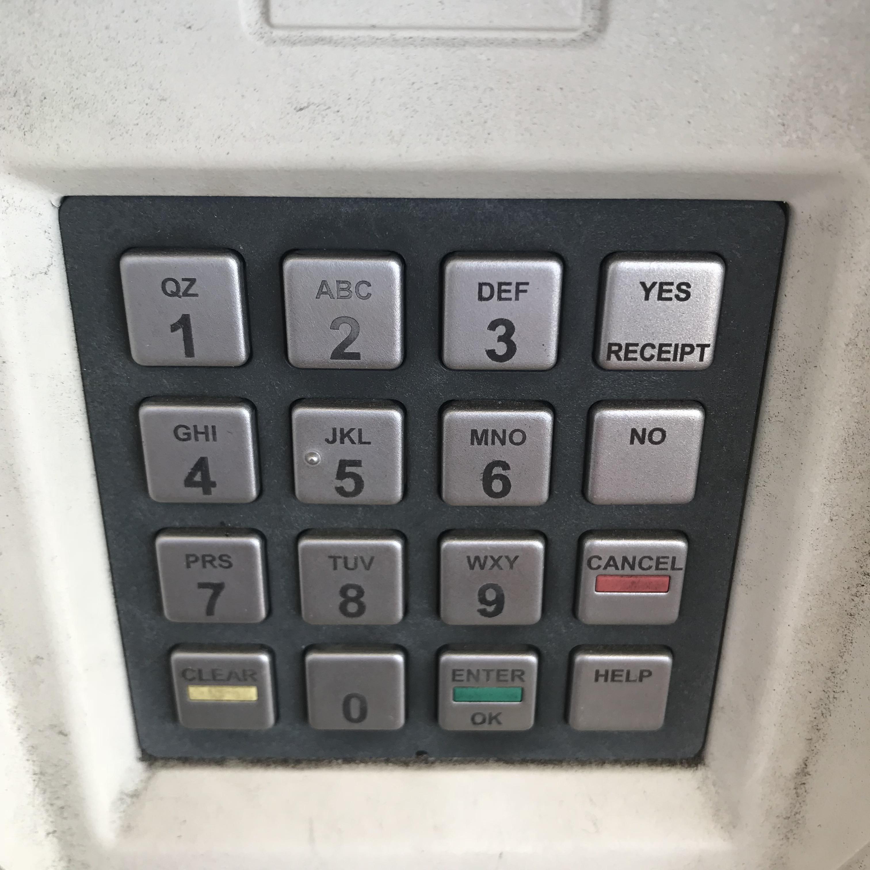 The 2 is more worn on this gas pump because all the areas codes around