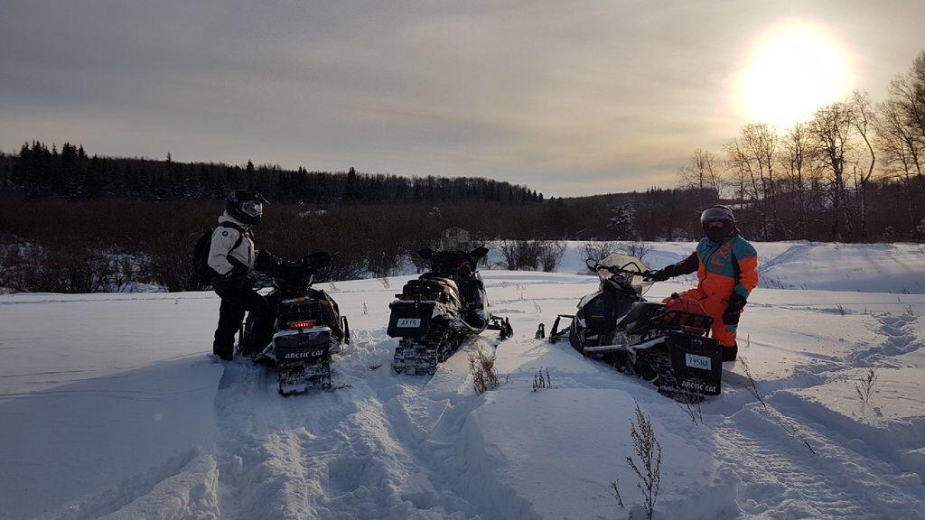 Riding the trails by Hudson Bay, SK. r/snowmobiling