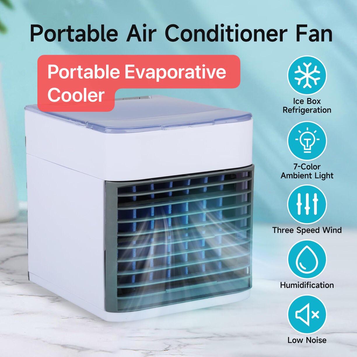 Portable Evaporative Cooler Desktop Fan, mini design perfect for