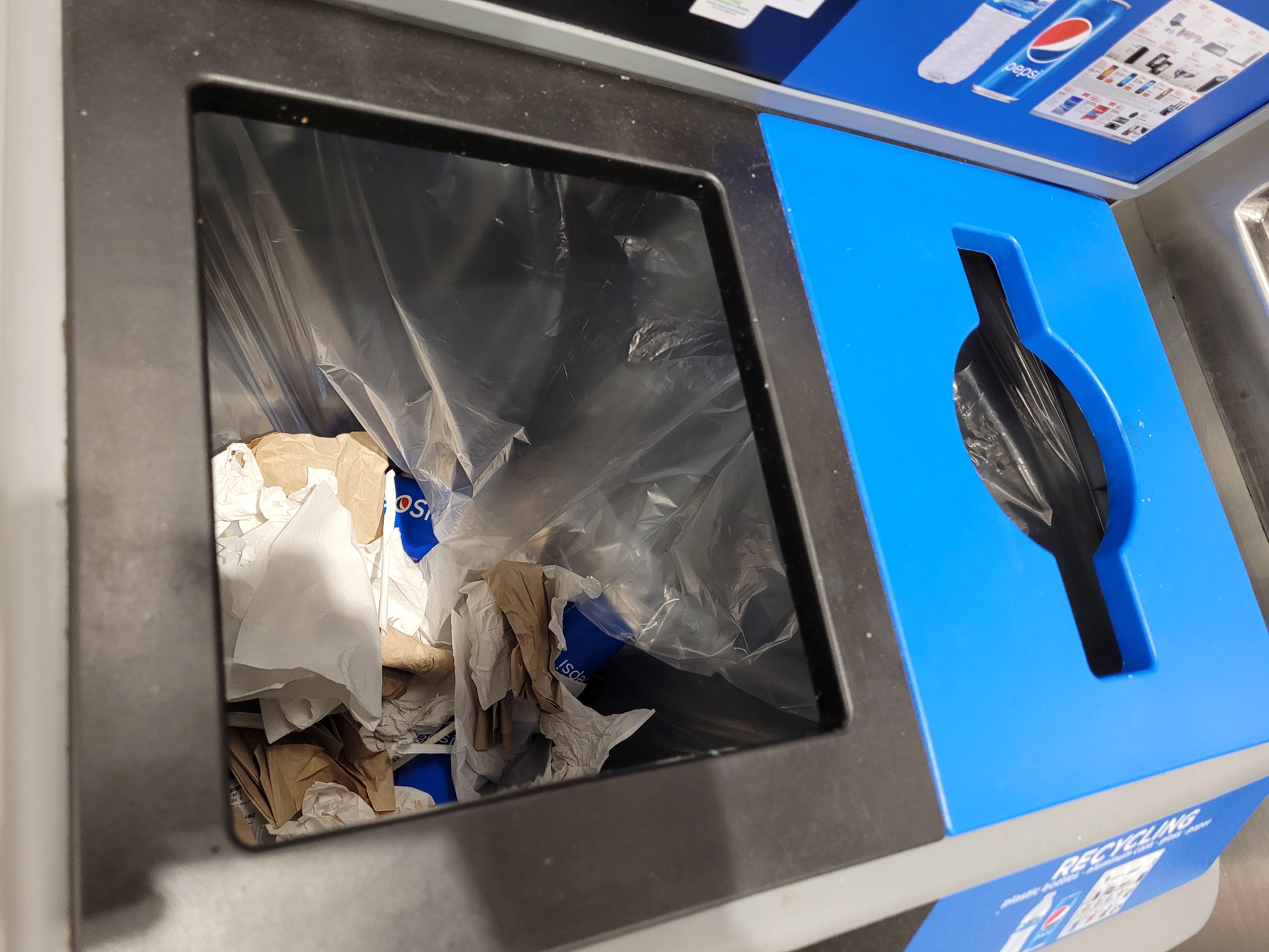 My local Costco Food Court has a trash can divided into "Landfill" and