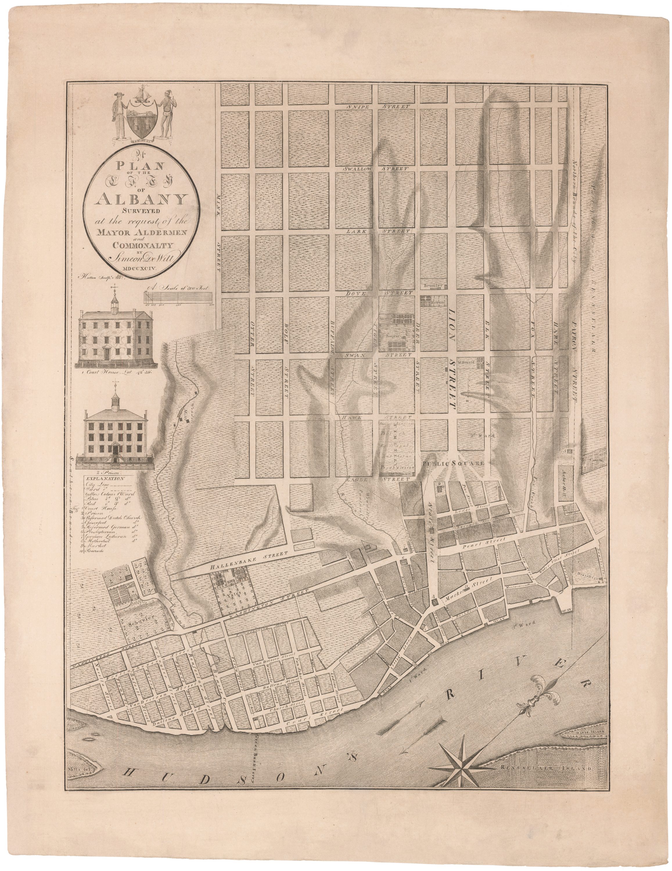 The first printed map of Albany, 1794 [2314x3000] r/Albany
