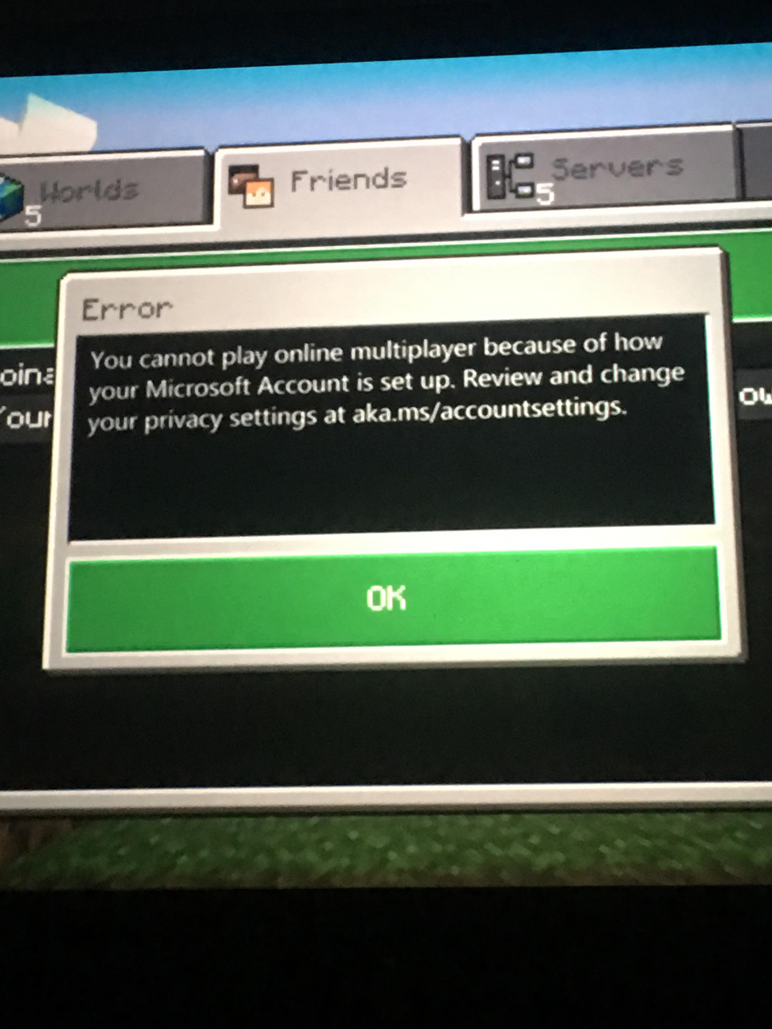 Can’t use Realms on Xbox?! How do I fix my account settings? r/Minecraft