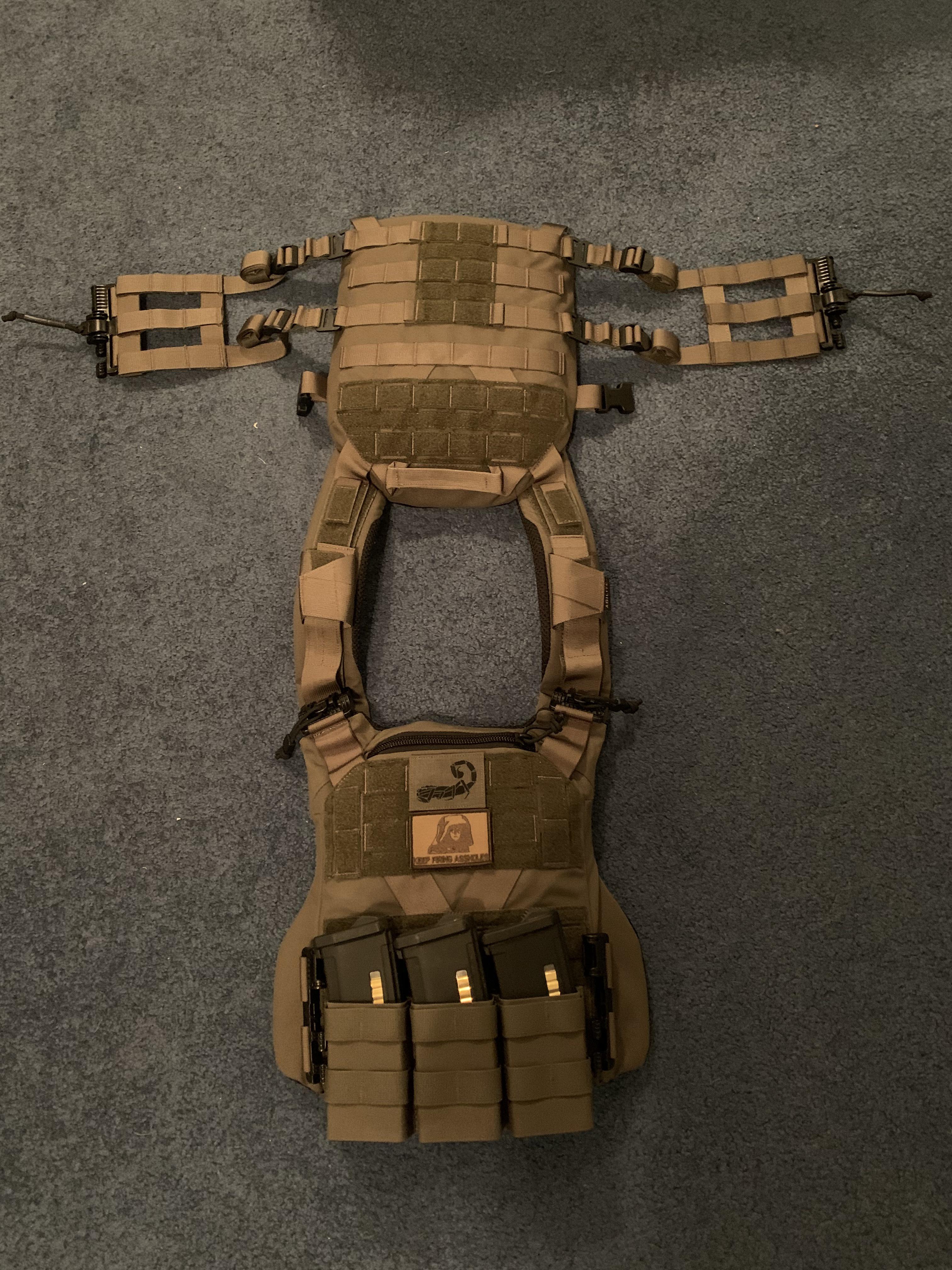 New plate carrier, ranger green agilite k19 r/airsoft