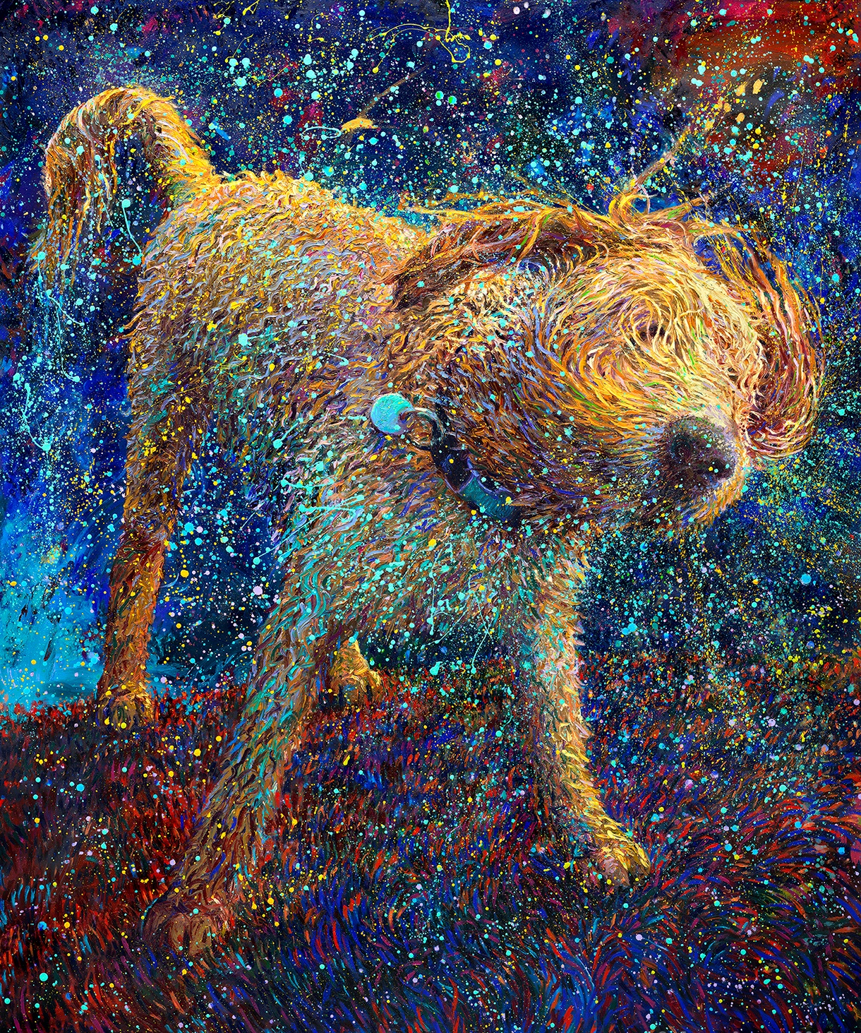 Rufus, Iris Scott, Finger painting, 2018 r/Art