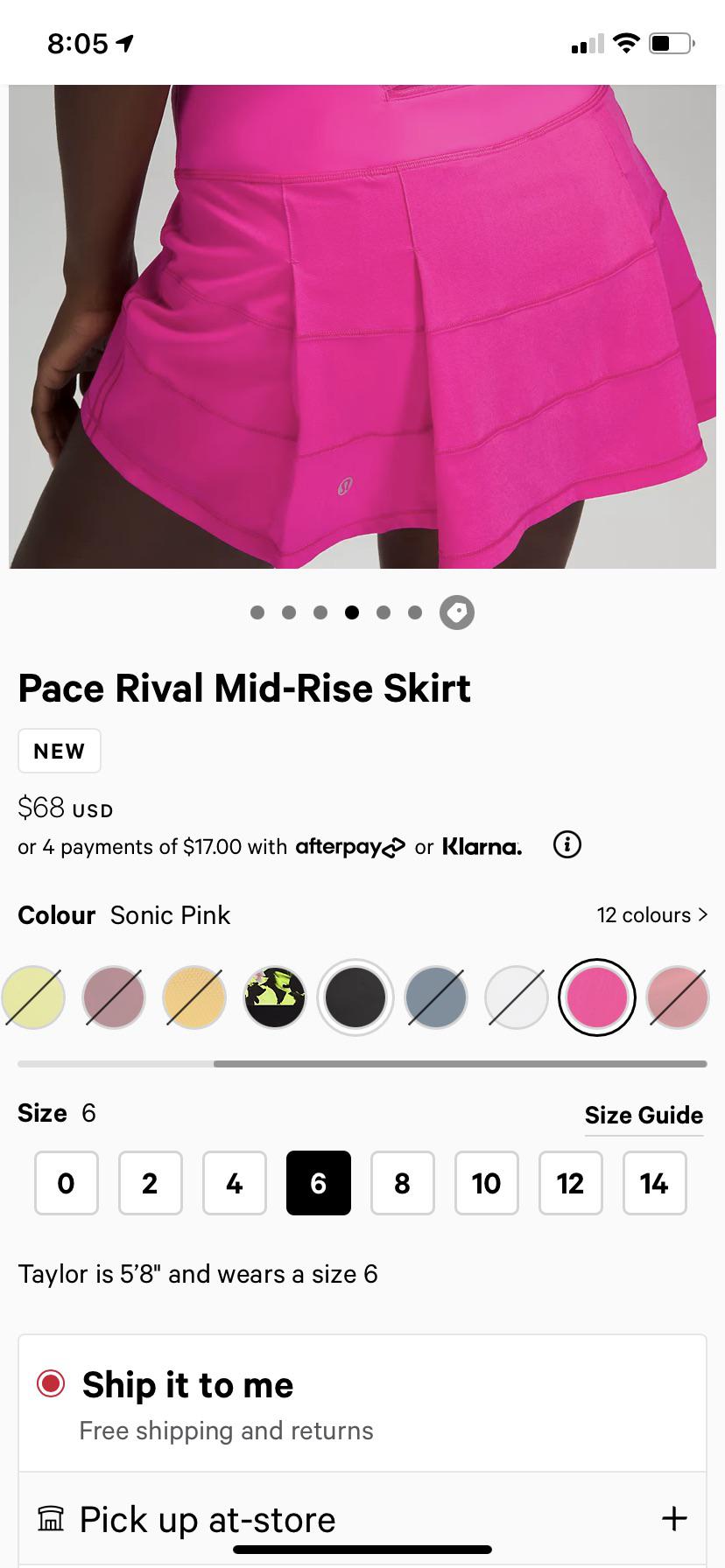 Sonic pink restock lululemon