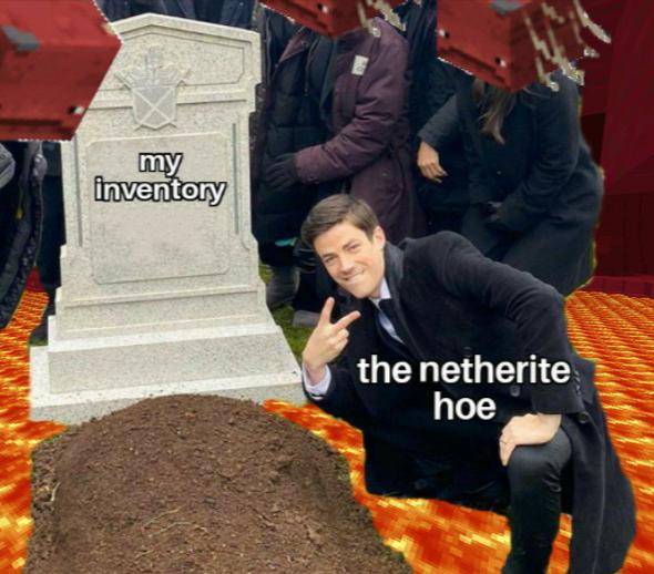 Invest in a netherite hoe! (Sorry for bad editing, made it on phone