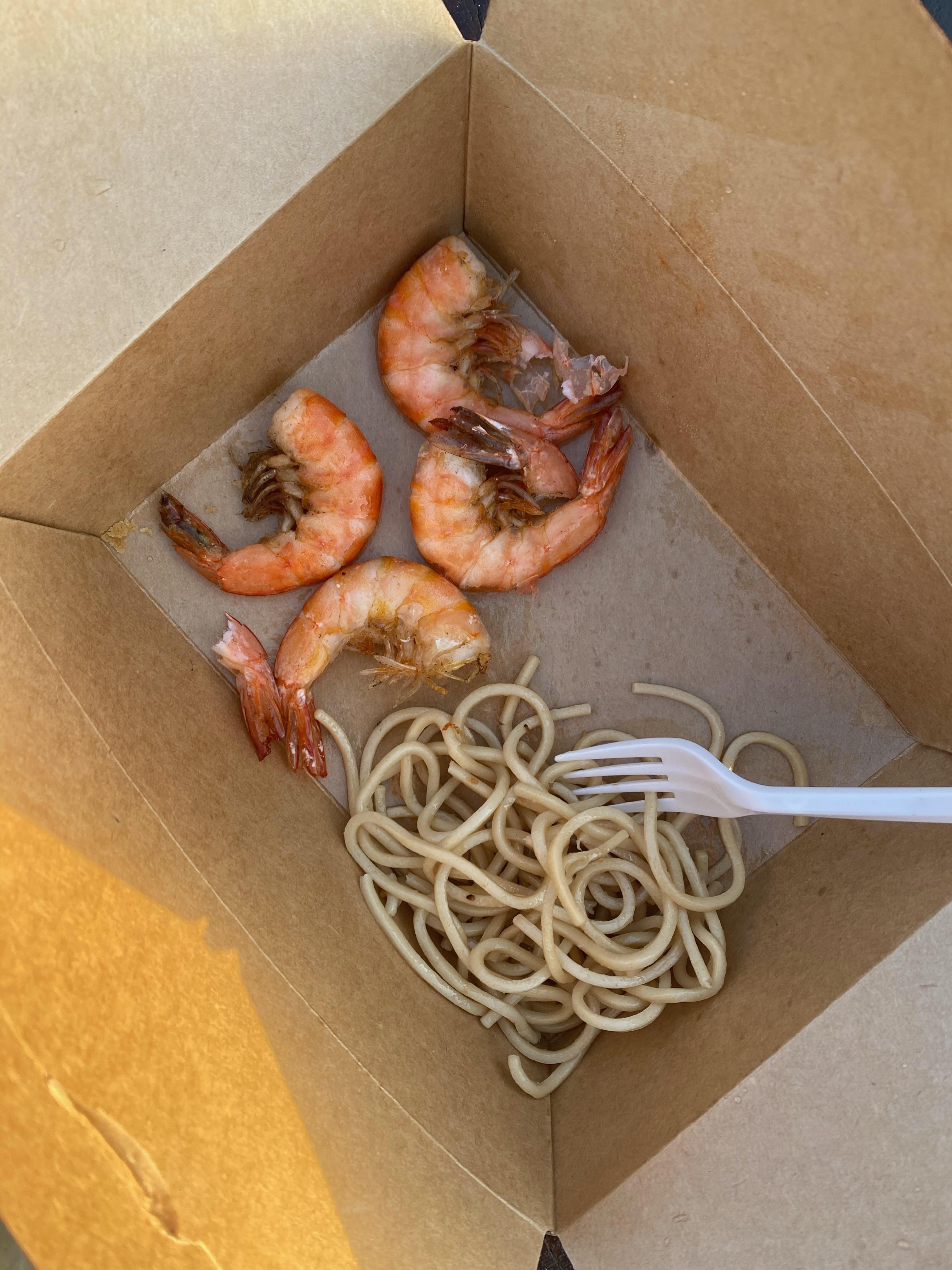 Vendor meal at a 15hr wedding whole guests were having Lobsters with 6