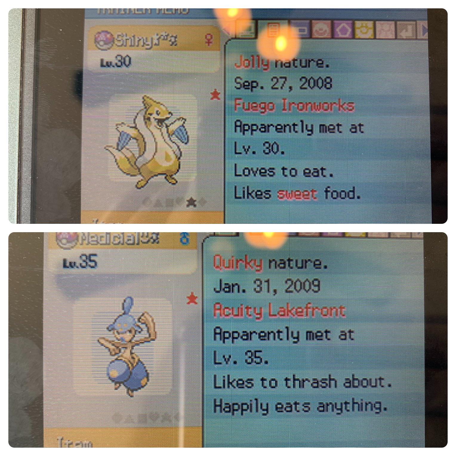 [4] I had so much luck as a child. These are two of the three shinies I caught just by random
