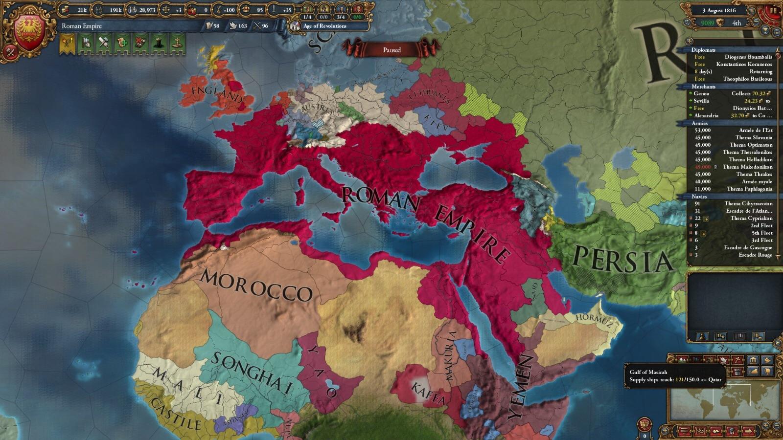 Finally started and finished a serious campaign, turned out great. r/eu4