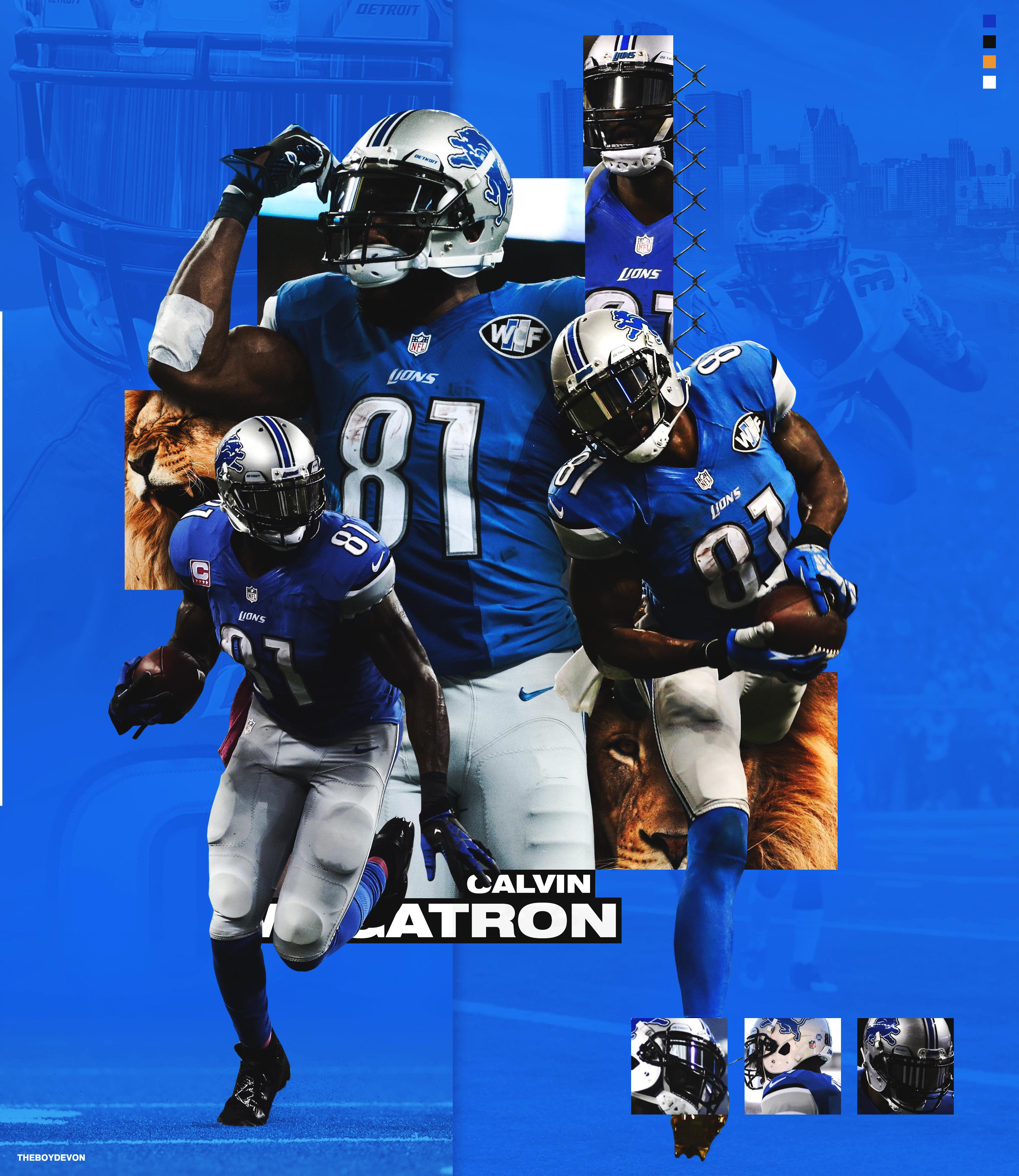 Graphic I made for one of my favorite NFL players ever. r/detroitlions