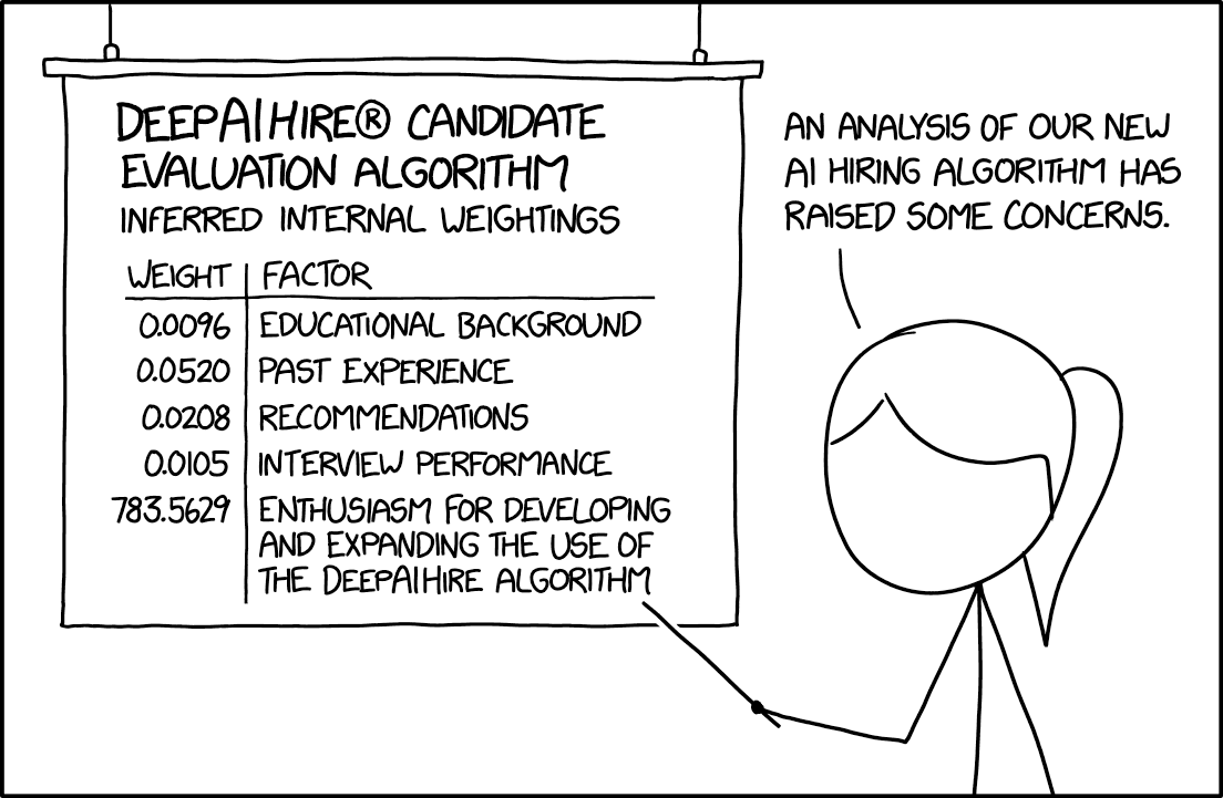 xkcd AI Hiring Algorithm machinegoofingoff