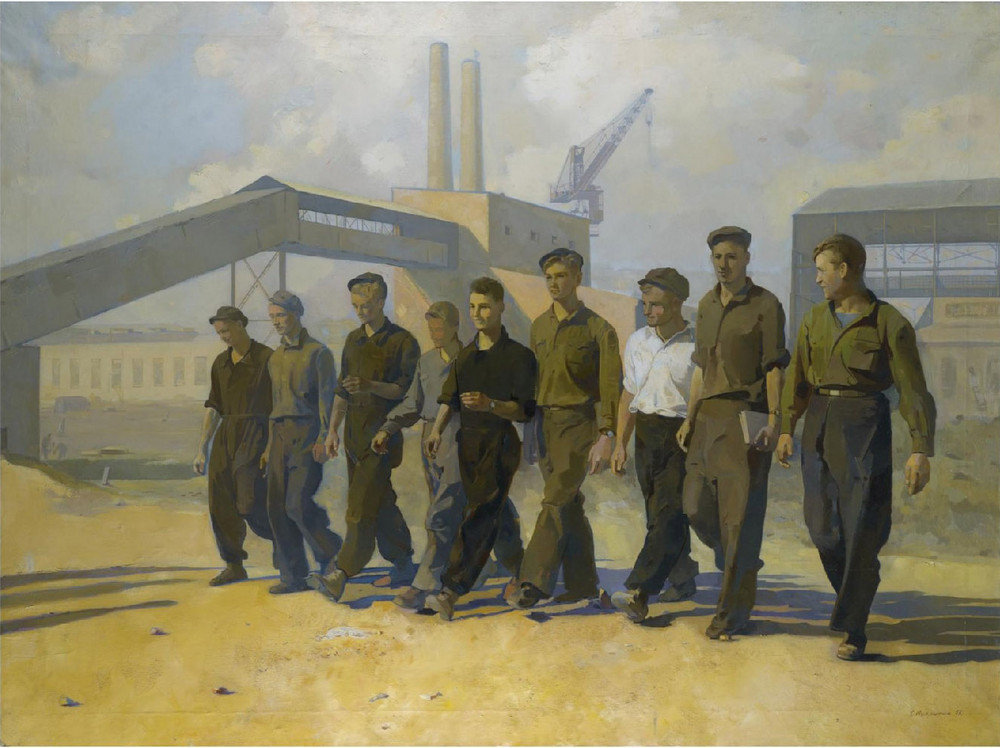 "Change of Shift," by Carl Howell, 1939. A classic example of the
