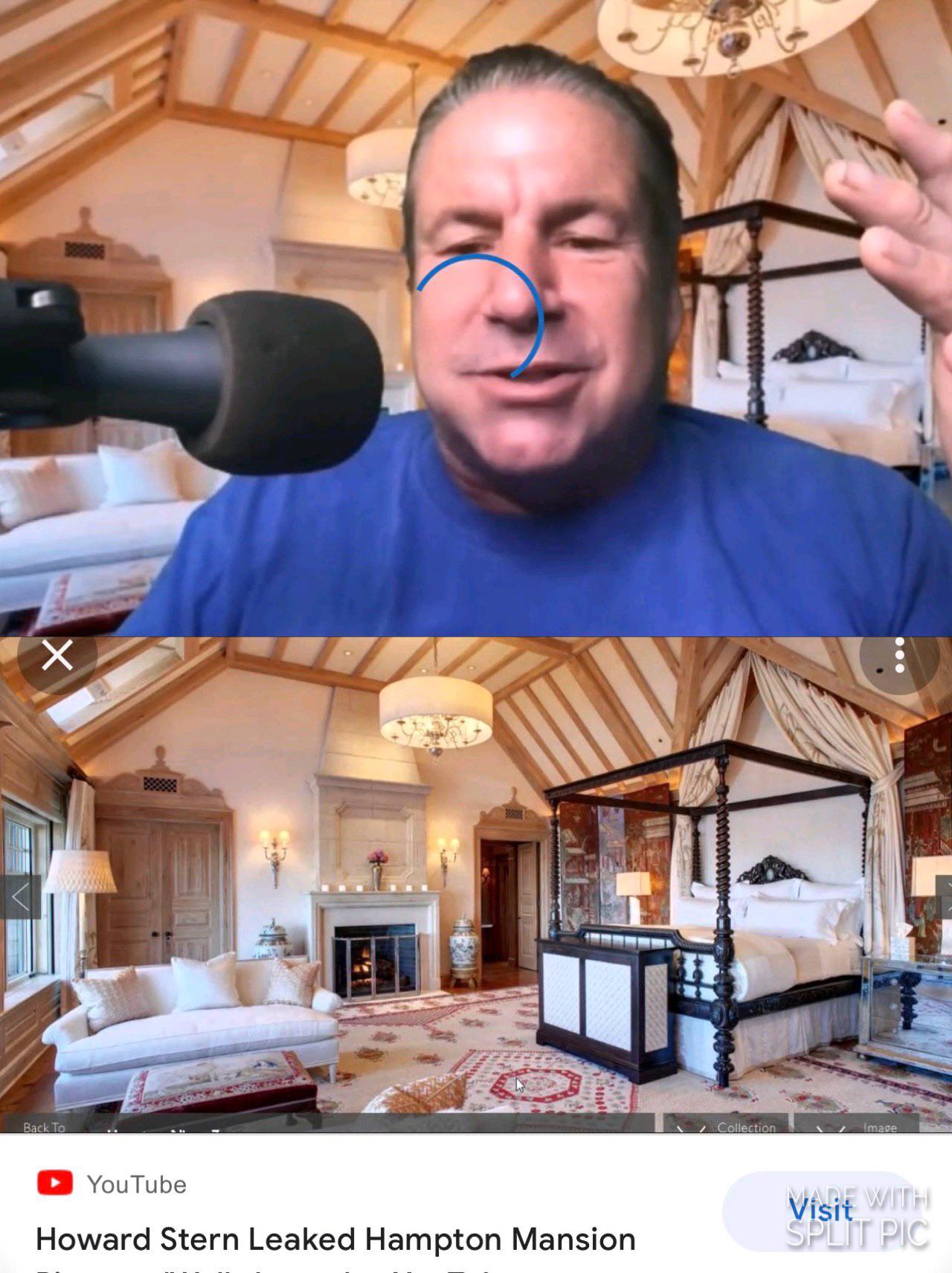 John’s green screen pic is literally Howard Stern’s Hampton’s bedroom