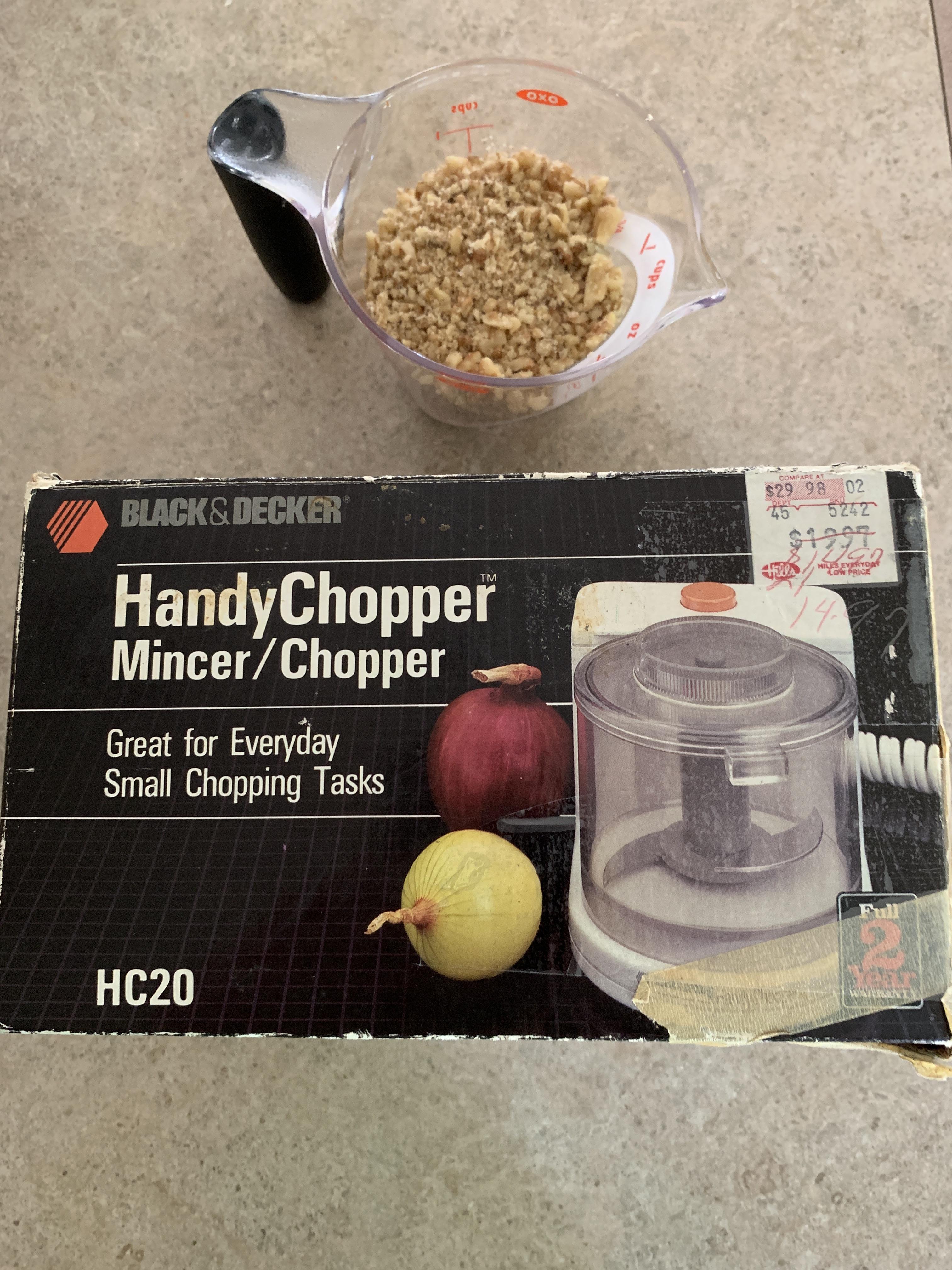 Handy Chopper purchased in 1988. Been chopping nuts for years. r