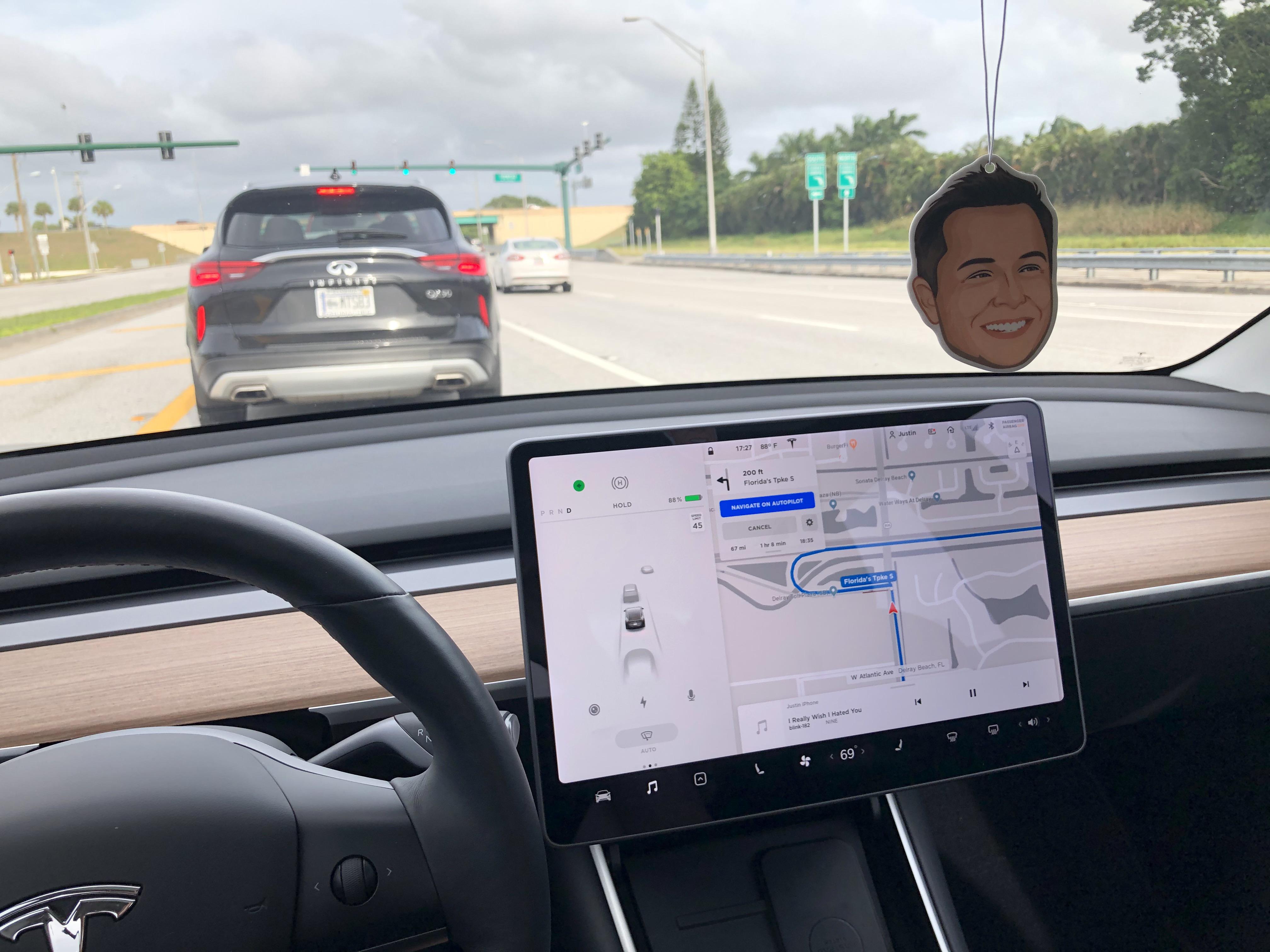 The air freshener that smiles back! r/teslamotors