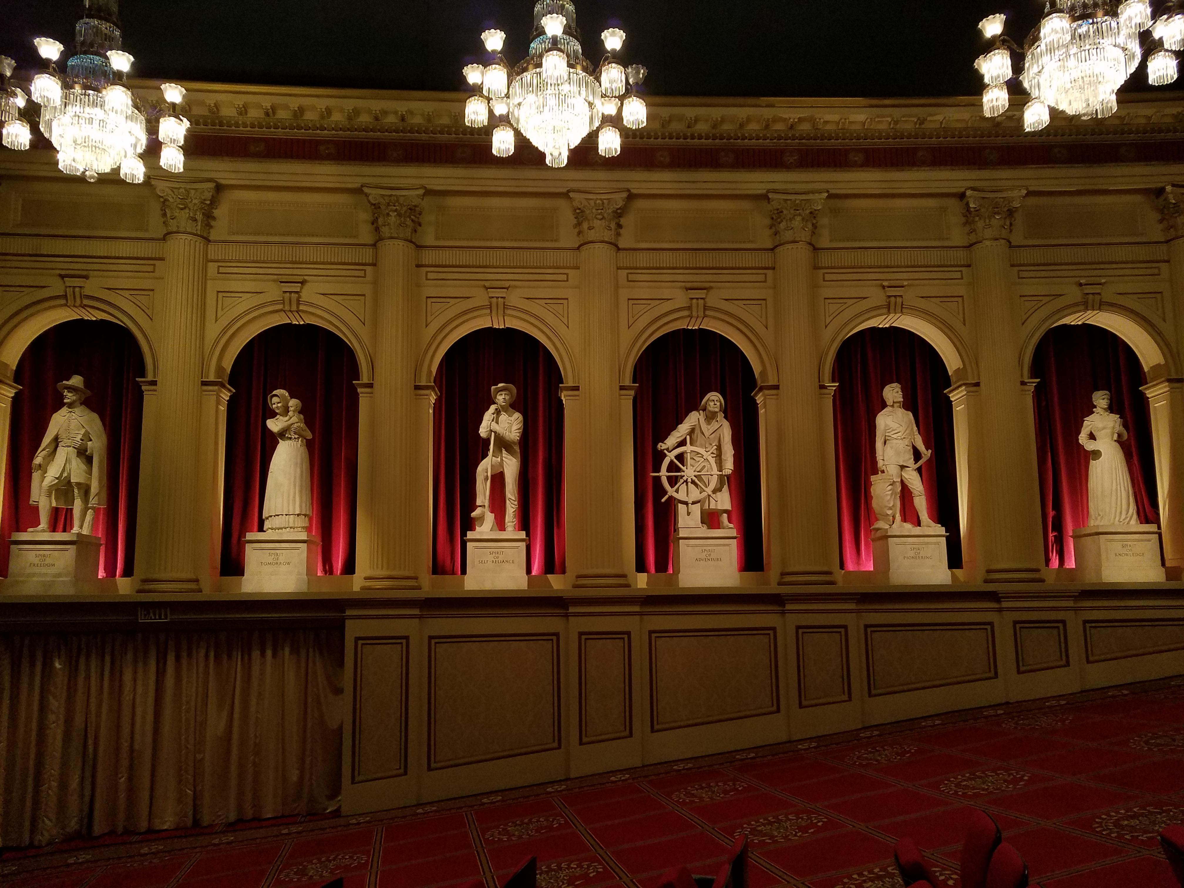 Love me some American Experience...statues on right side of theater