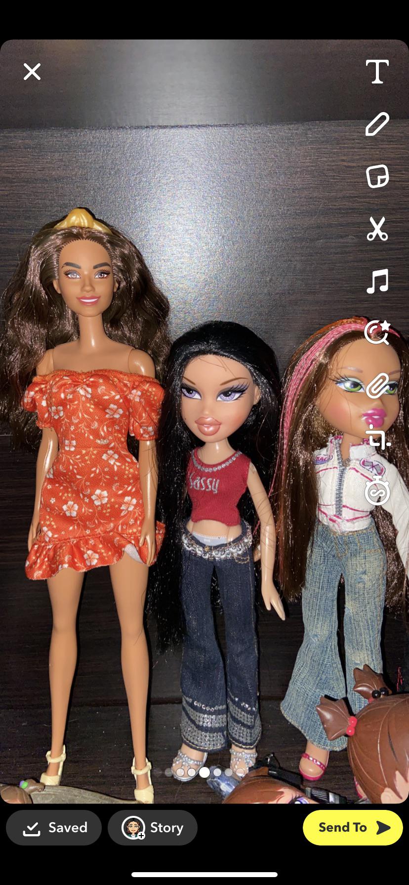 The size difference between Barbie and Bratz is so funny to me lmao r/Dolls