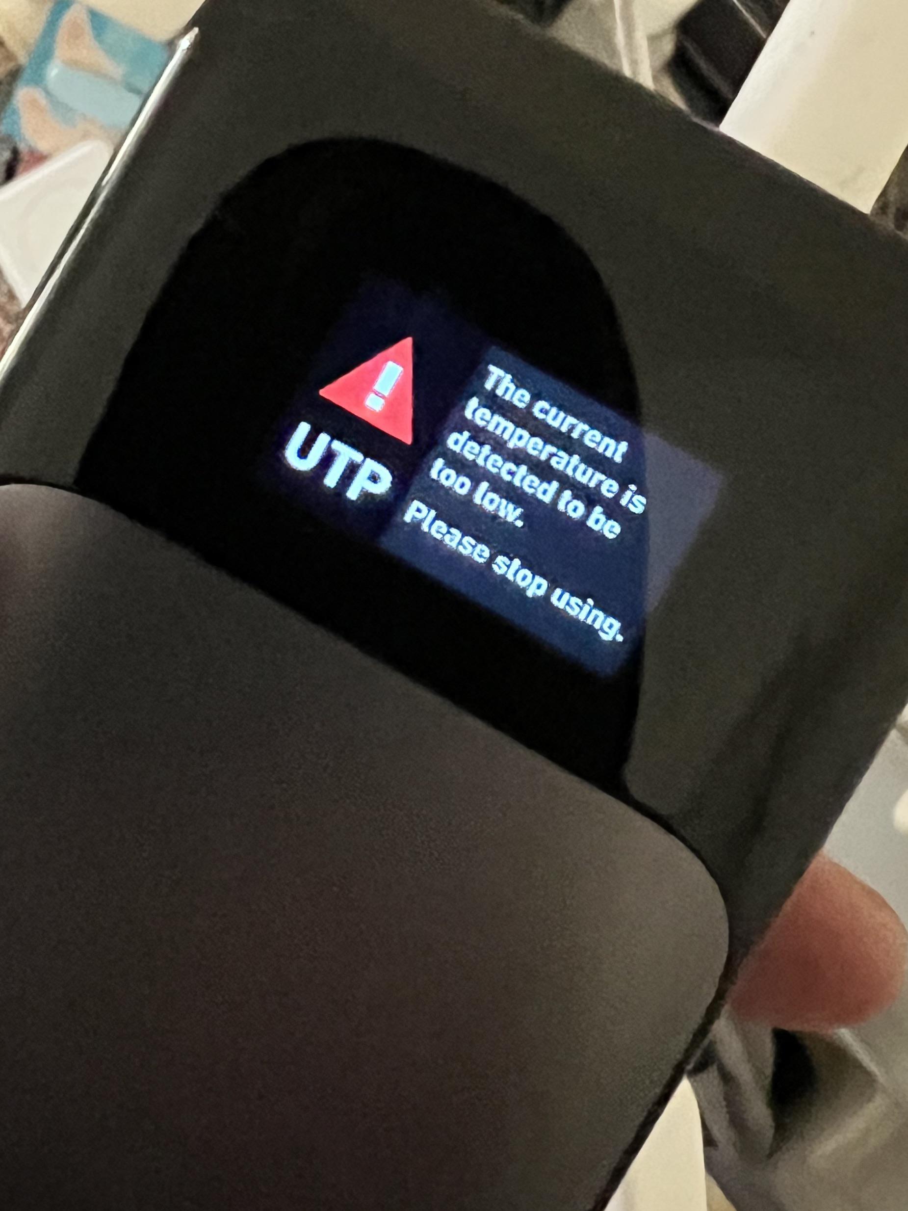 Has anyone seen this UTP error message on a Anker 737 PowerCore 24k