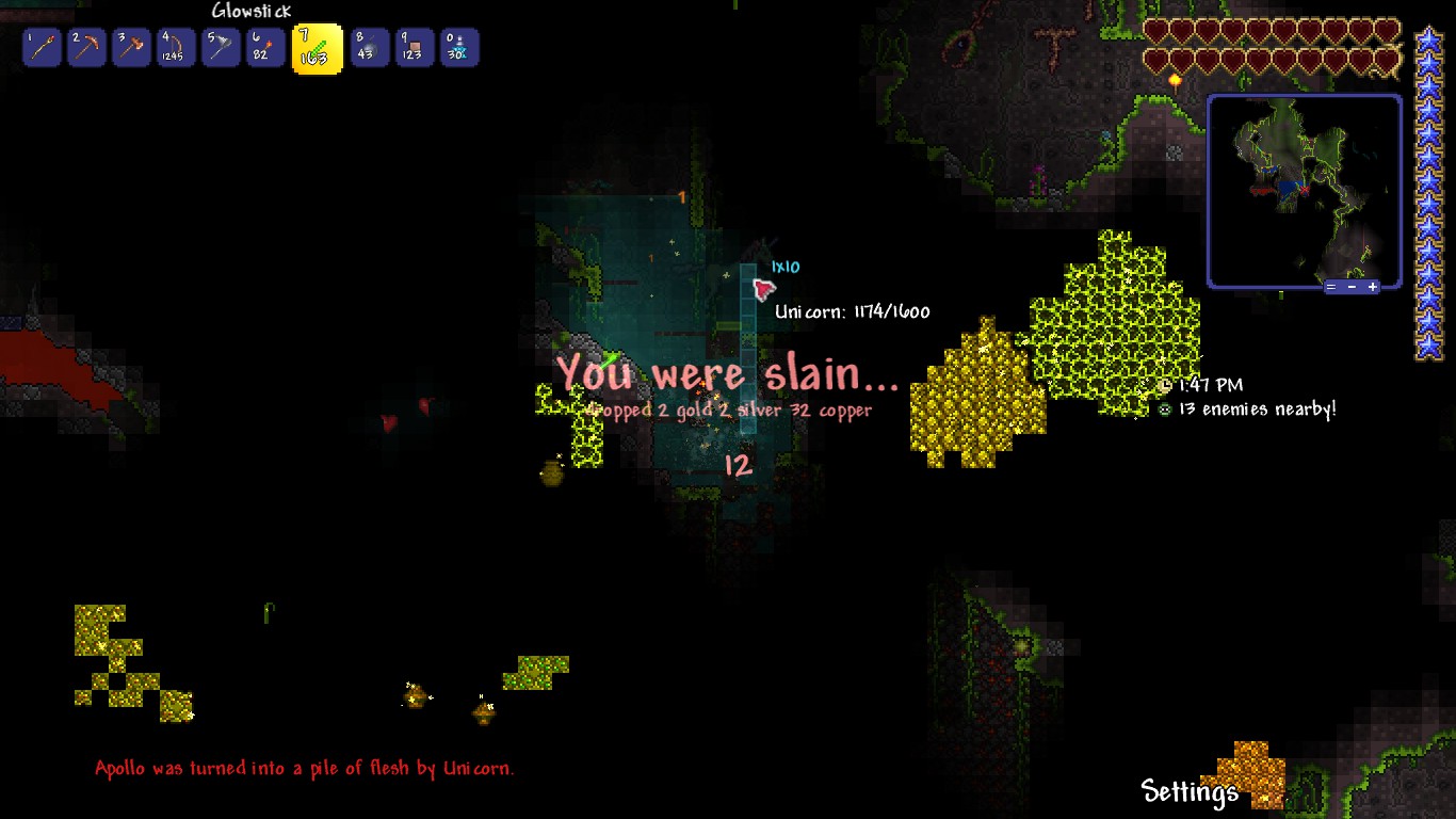 Unicorn killing me in prehardmode, how?! r/Terraria