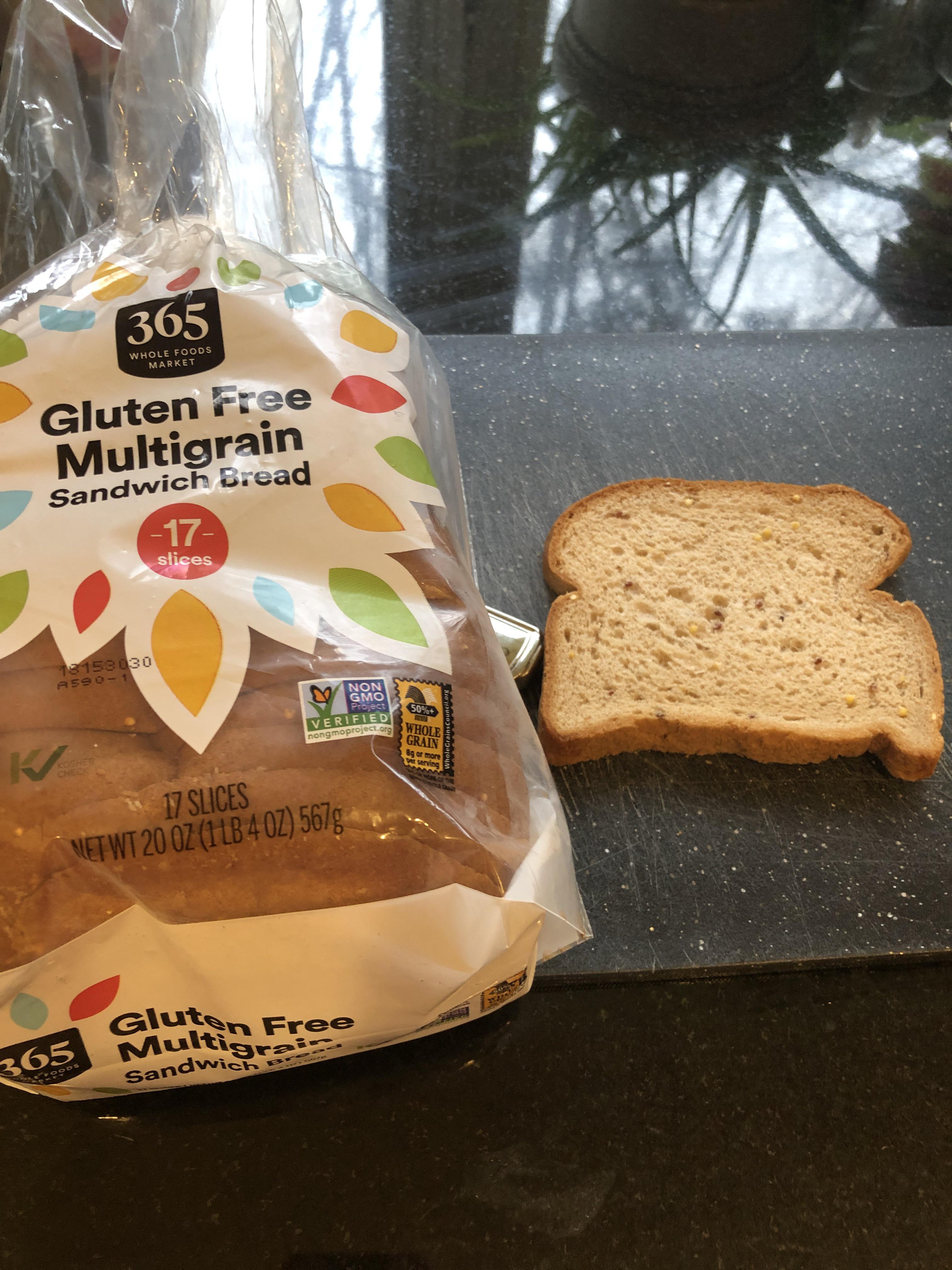 I finally found a gluten free bread that tastes good, is normal sized, doesn’t have holes, and